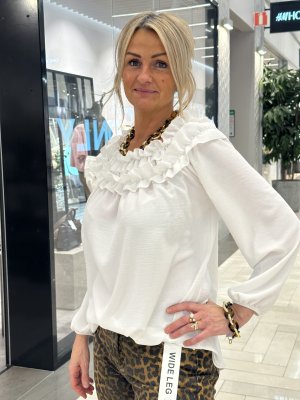 Volang blus vit