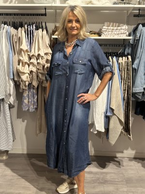 Jeansklänning mörkblå