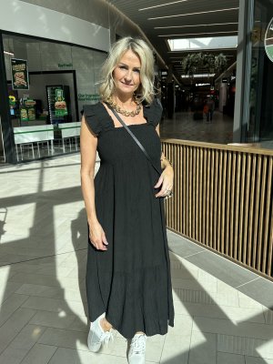Smock klänning svart
