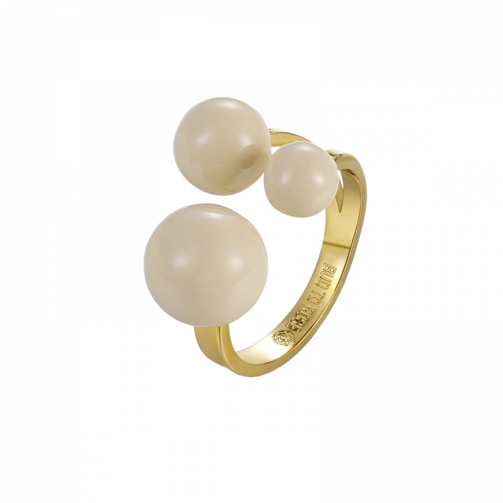 BREA ENAMEL RING IVORY/GOLD