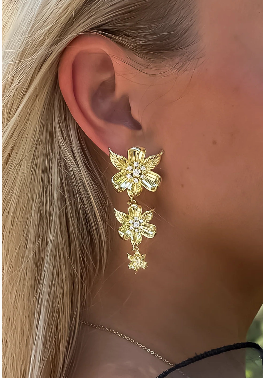 Sakura multi earring- silver