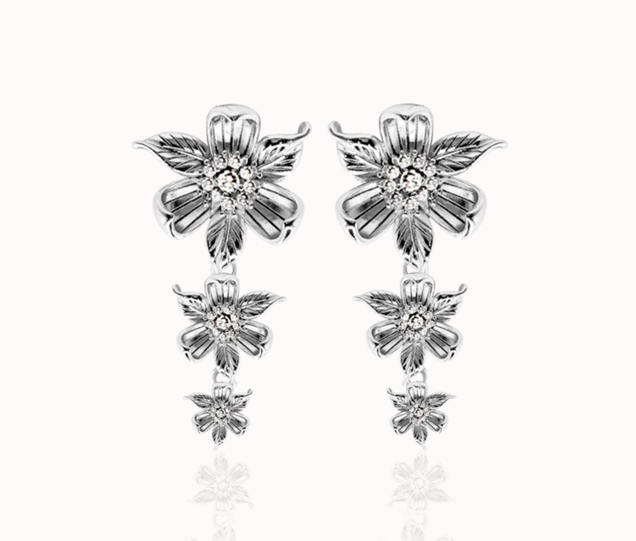 Sakura multi earring- silver