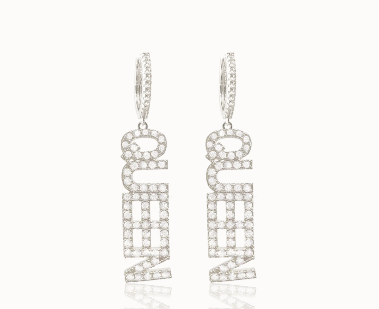 Queen earrings - silver