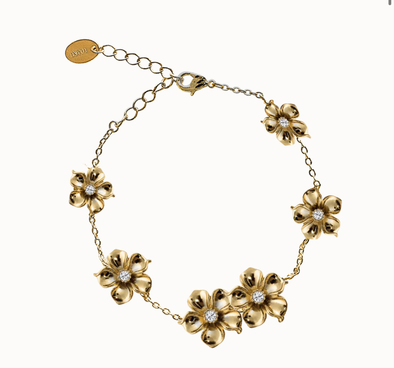 La fleur thin bracelet - guld