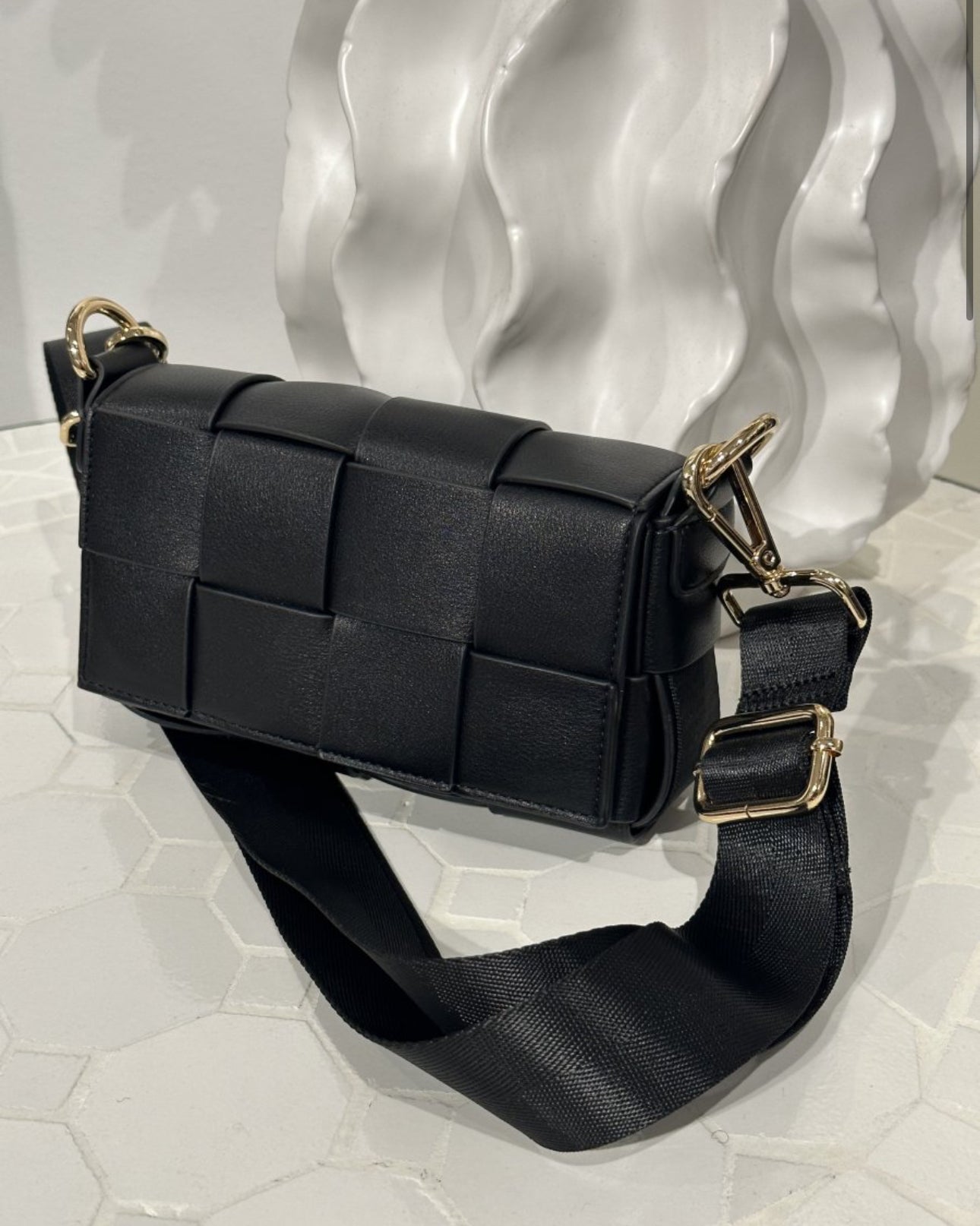 iPhone Bag Braided Strap Black