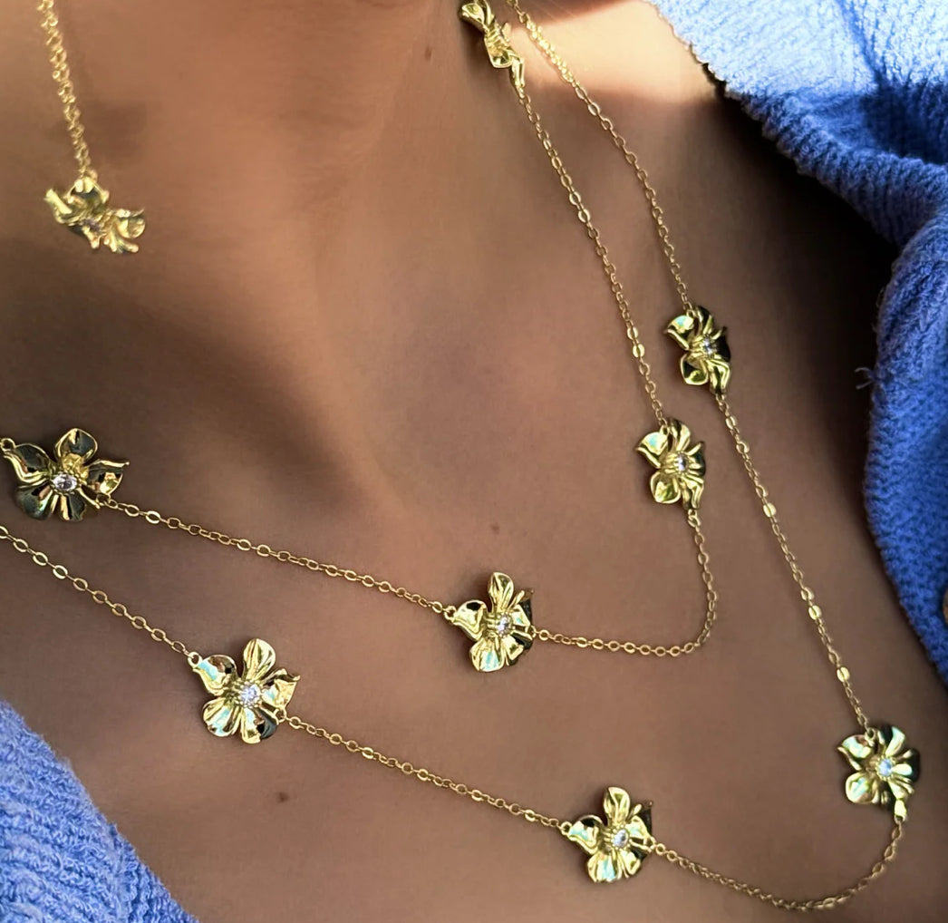 La fleur iconic necklace - guld