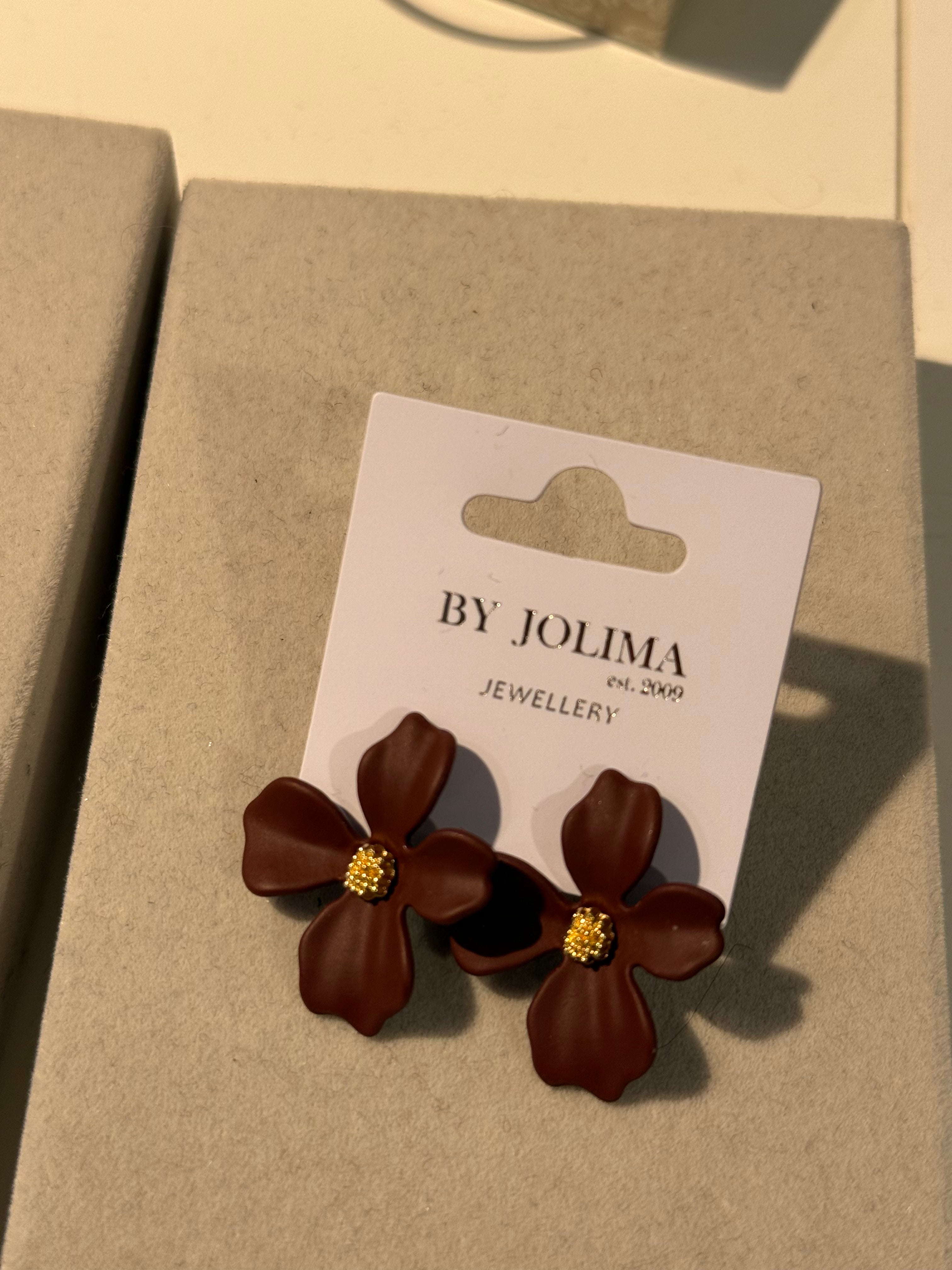 Lilly earring , brown