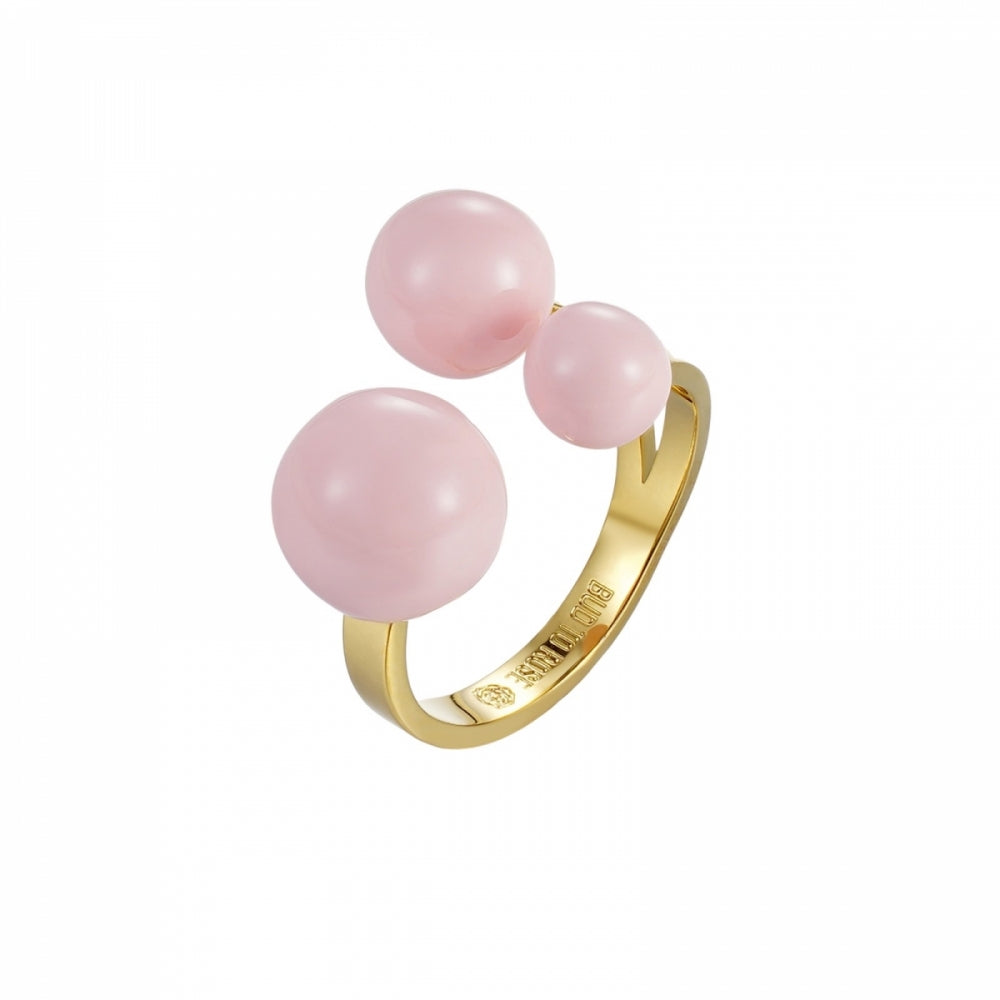 BREA ENAMEL RING LT.PINK/GOLD