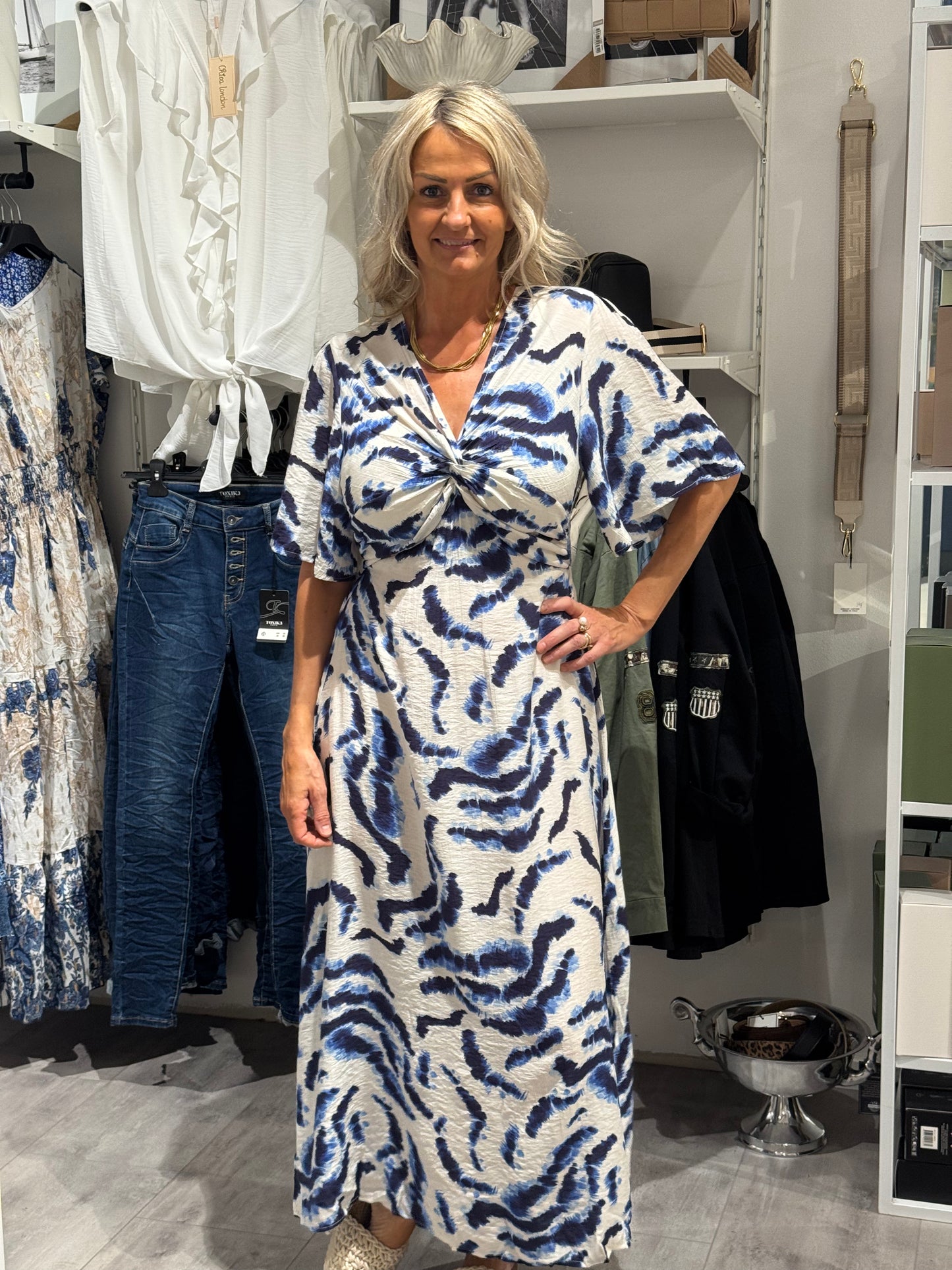 Sandra dress blå