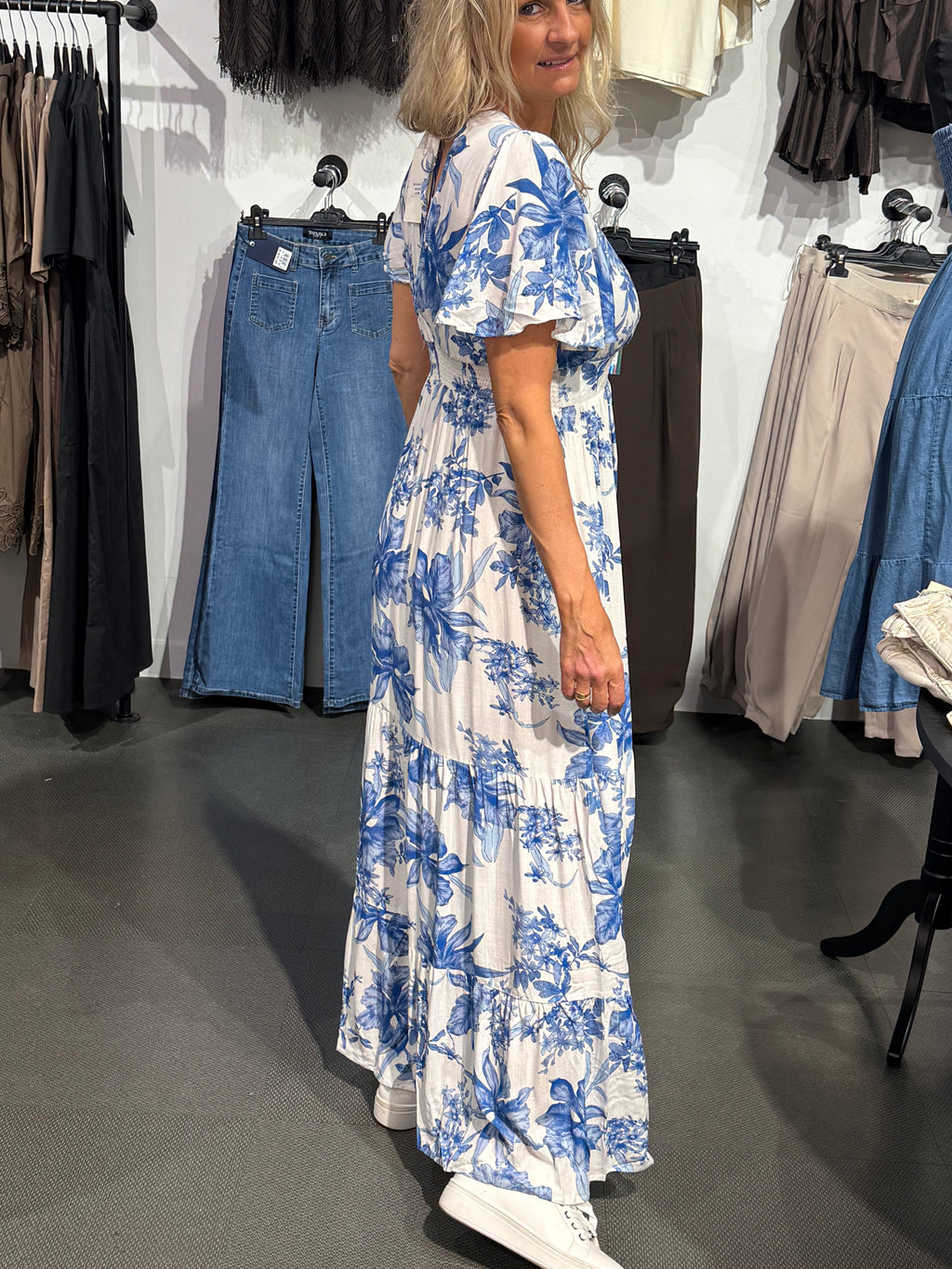 Melissa dress -blue flower