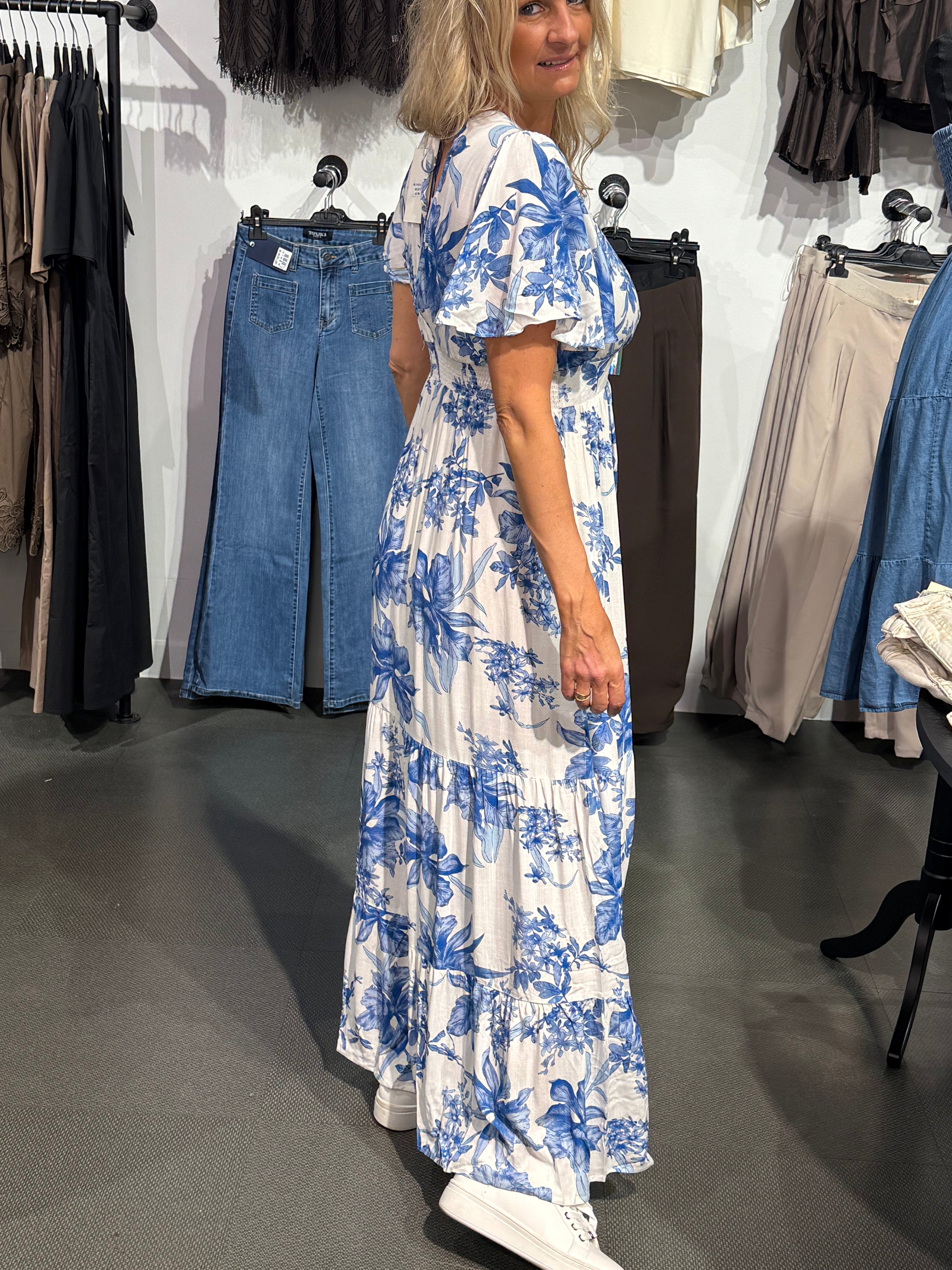 Melissa dress -blue flower