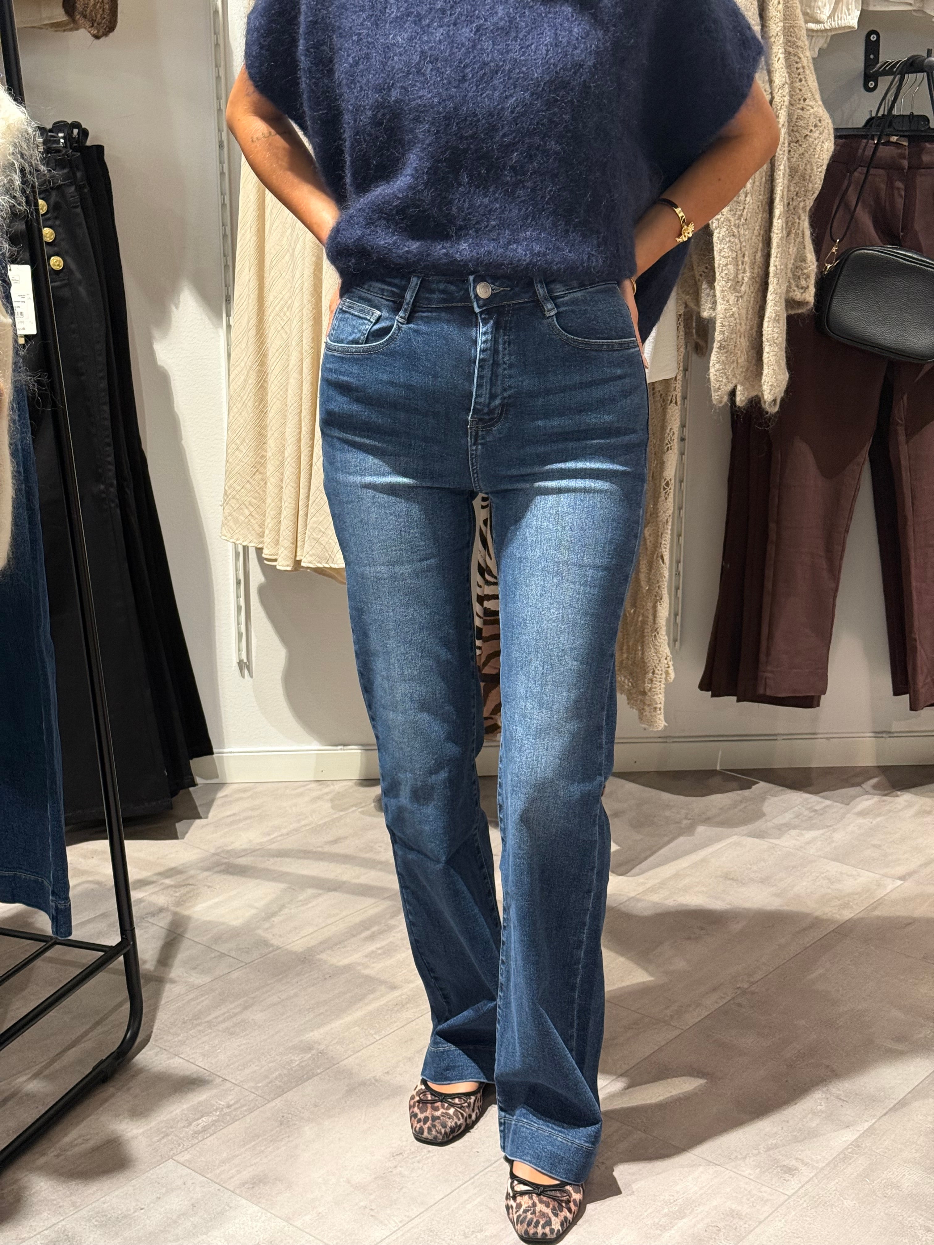 Jeans-wideleg blue wash