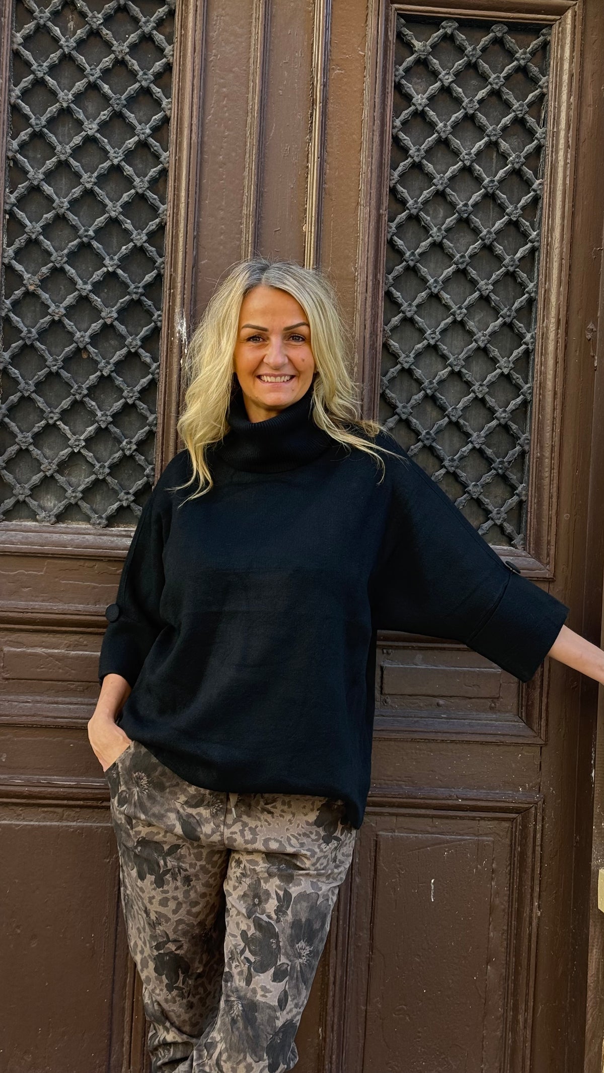 Polo knit - black