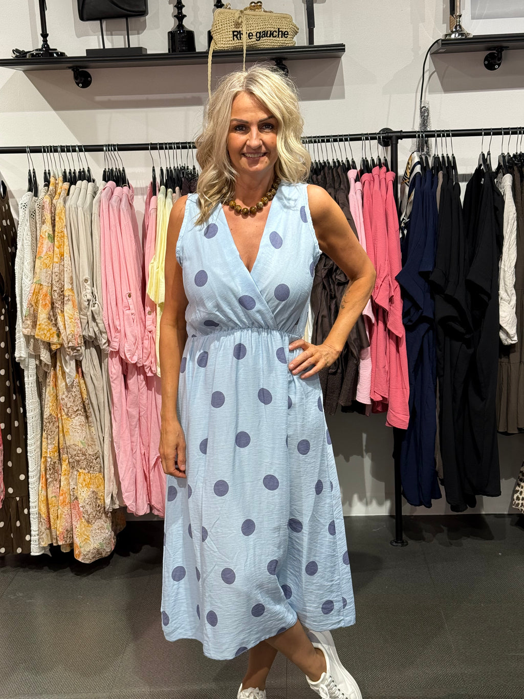 Dress dots- blue