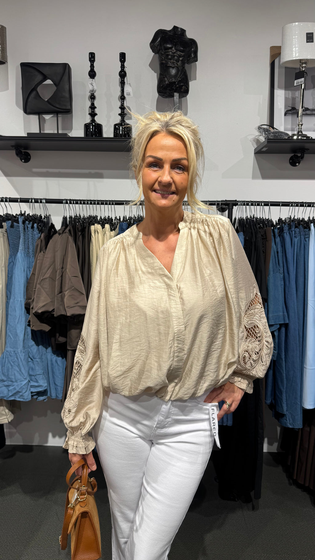 CCdelin balloon shirt - beige