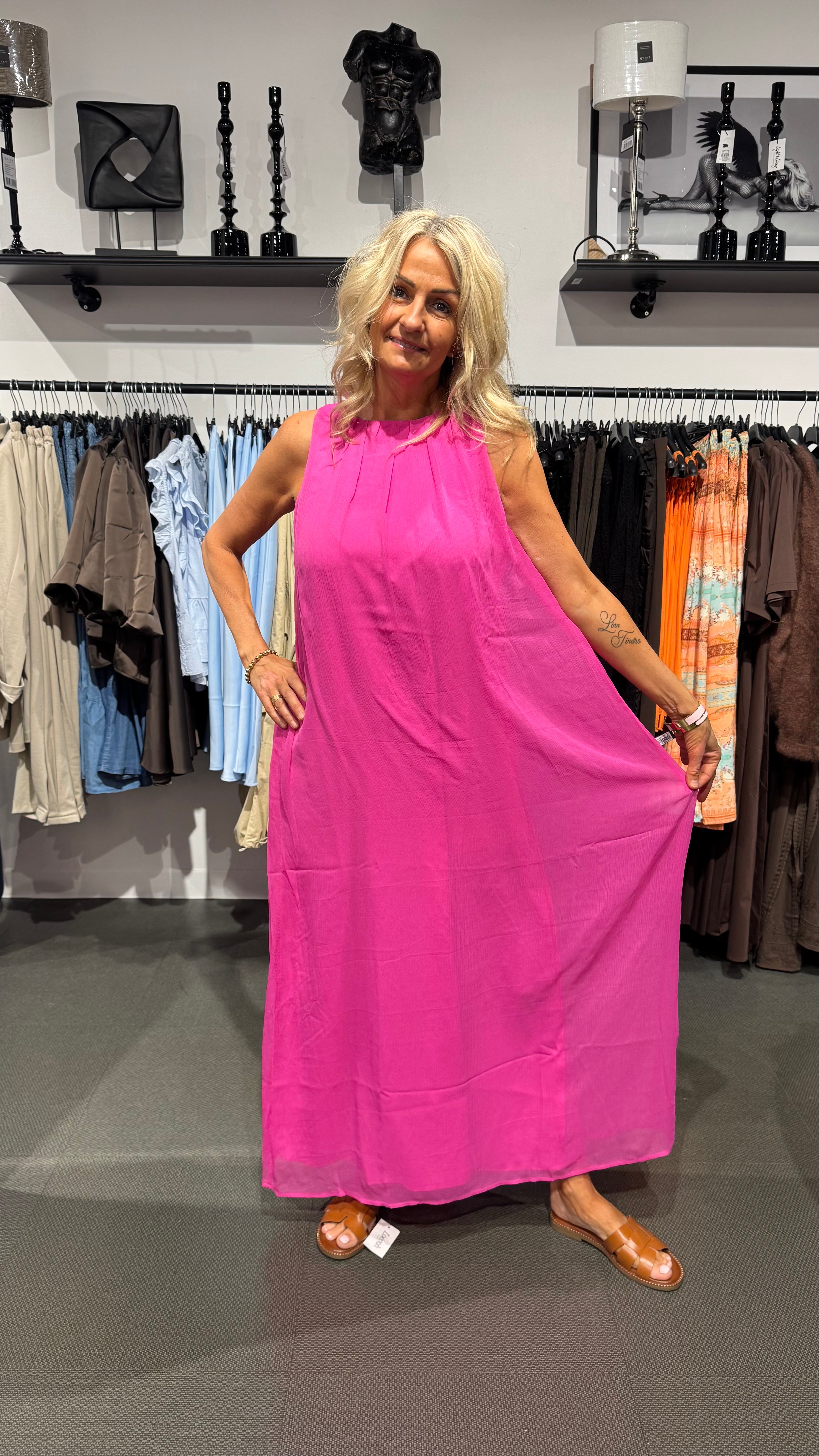 YASHANNAH ANKLE DRESS - PINK