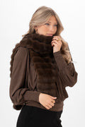 MINERVA MUFFLER SCARF COFFEE BROWN