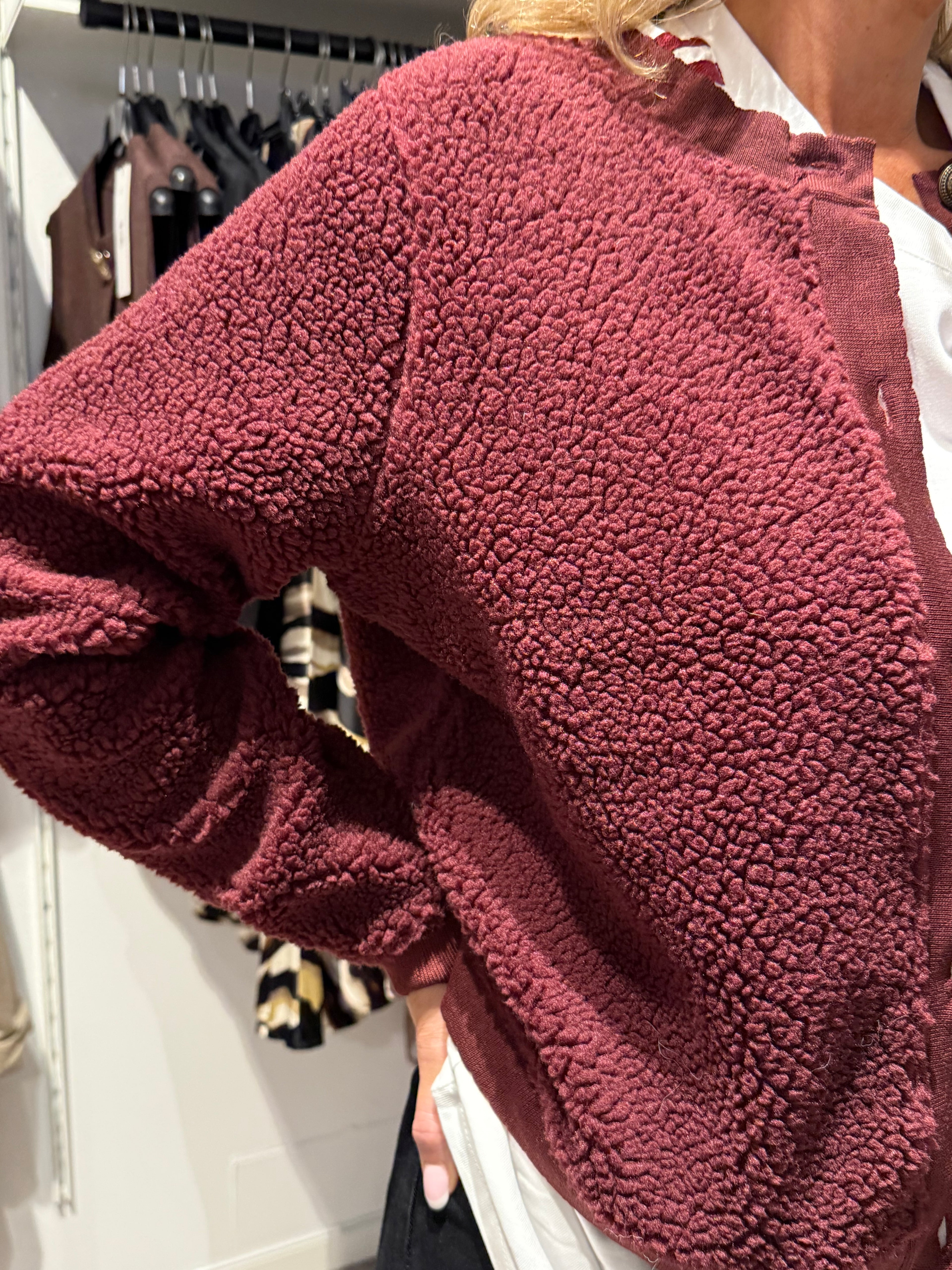 Teddy sweater onyx-burgundy