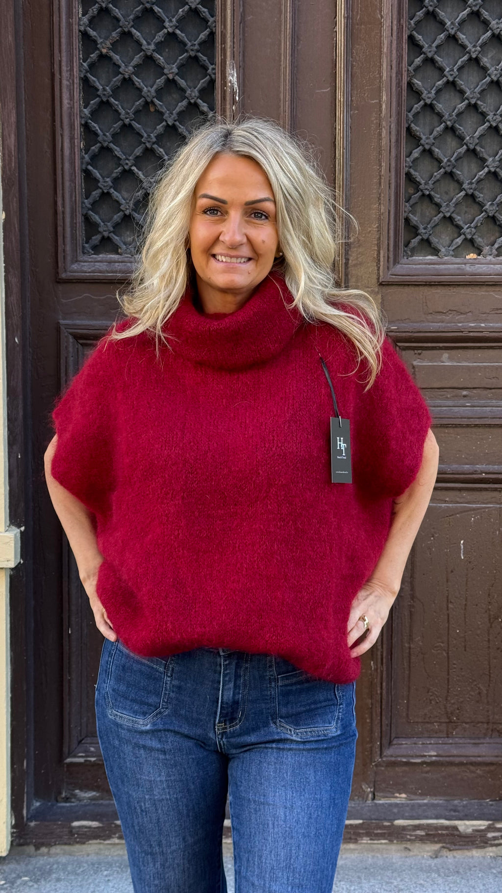MOHAIR POLO - RUBY RED