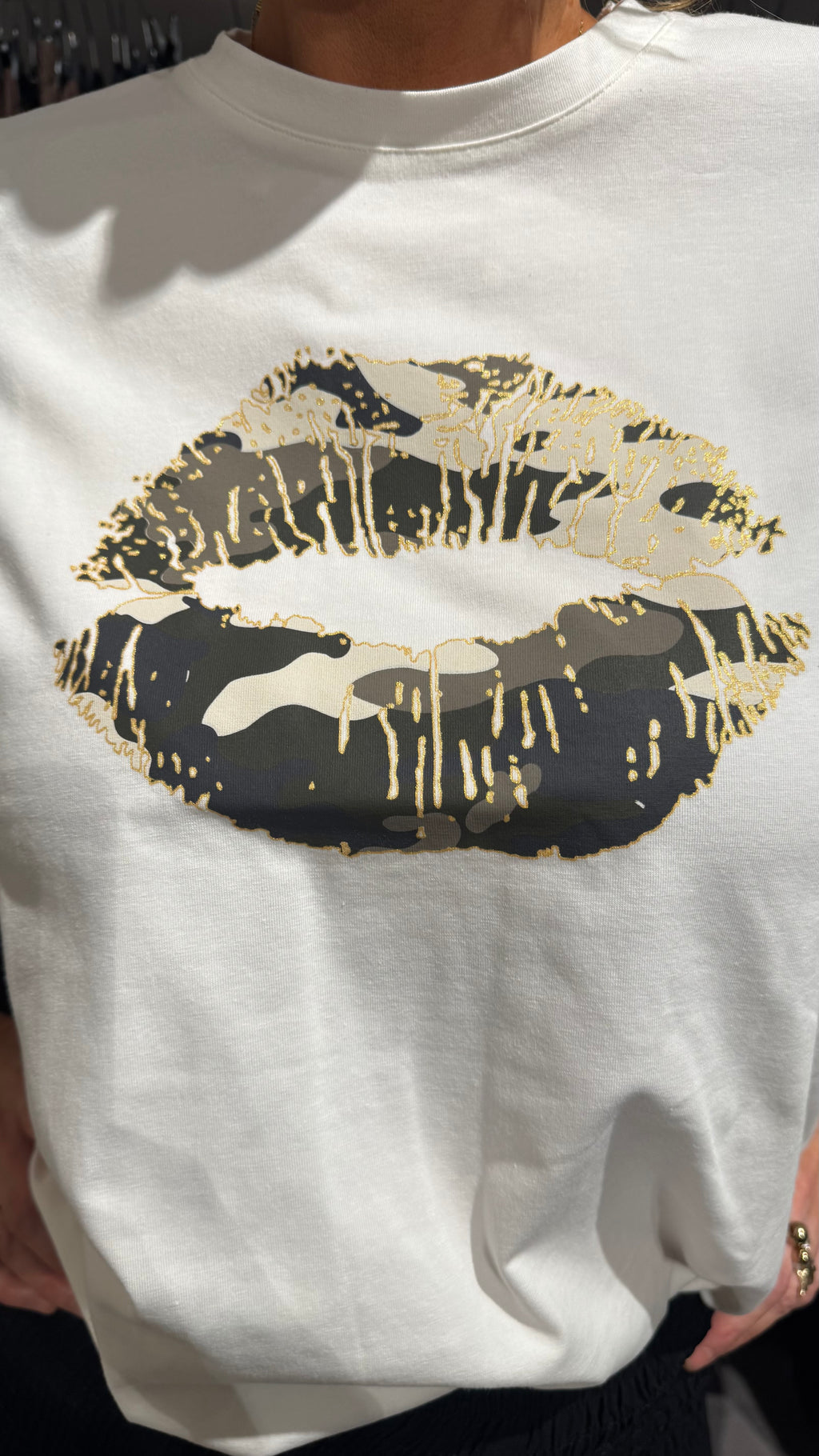 CUnuga gith t-Shirt - gold/withe