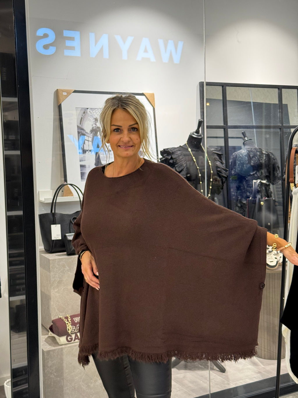 Brown poncho