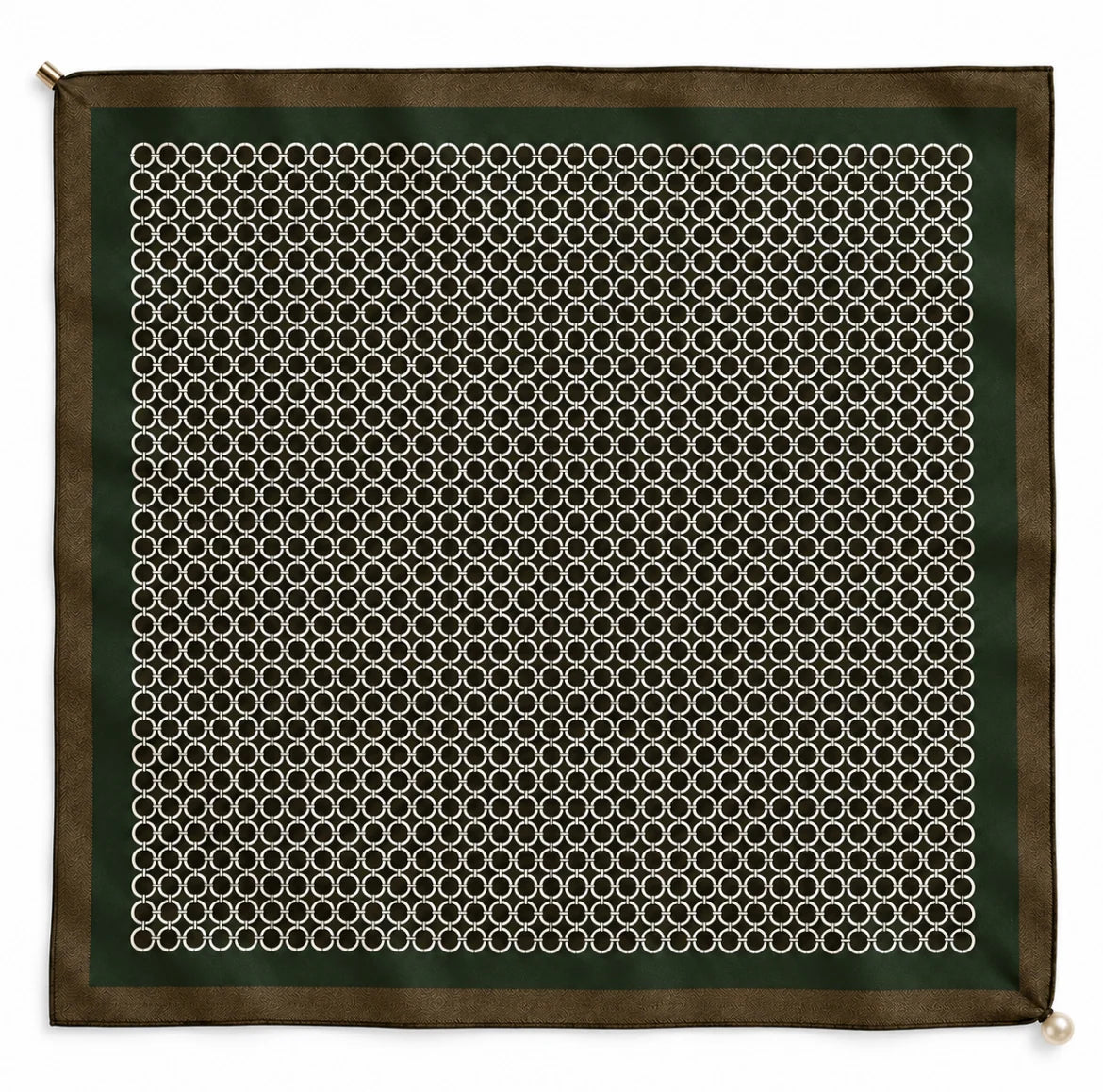 MAGNETIC SCARF LARGE – GREEN GEOMETRIC