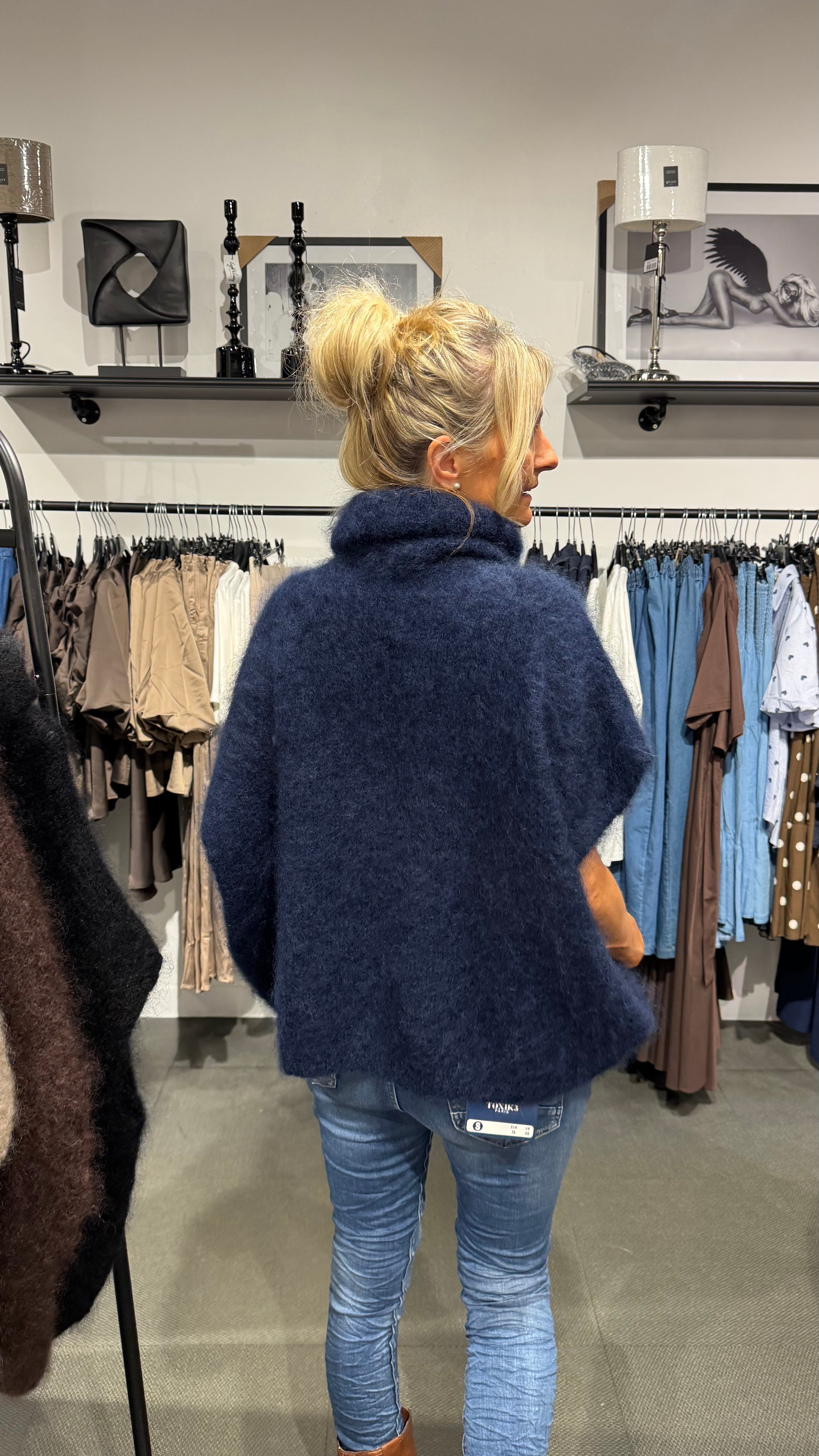 MOHAIR POLO - MOON BLUE