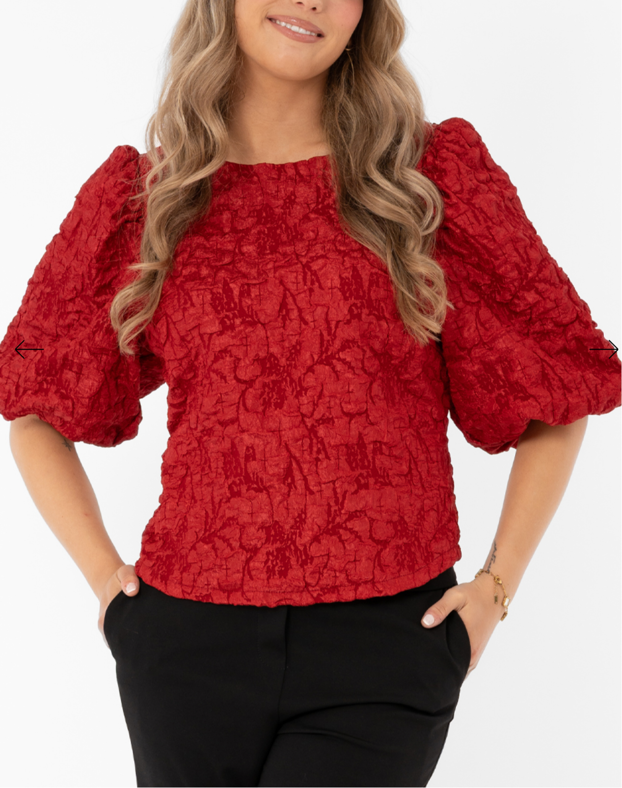 BELORA BLOUSE - RUBY RED