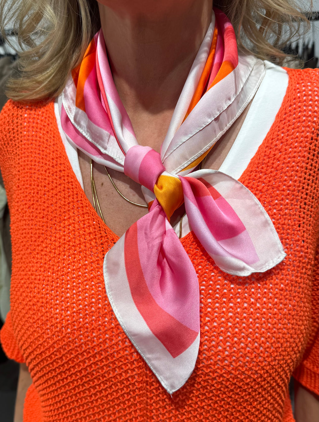 Scarf - rosa/orange