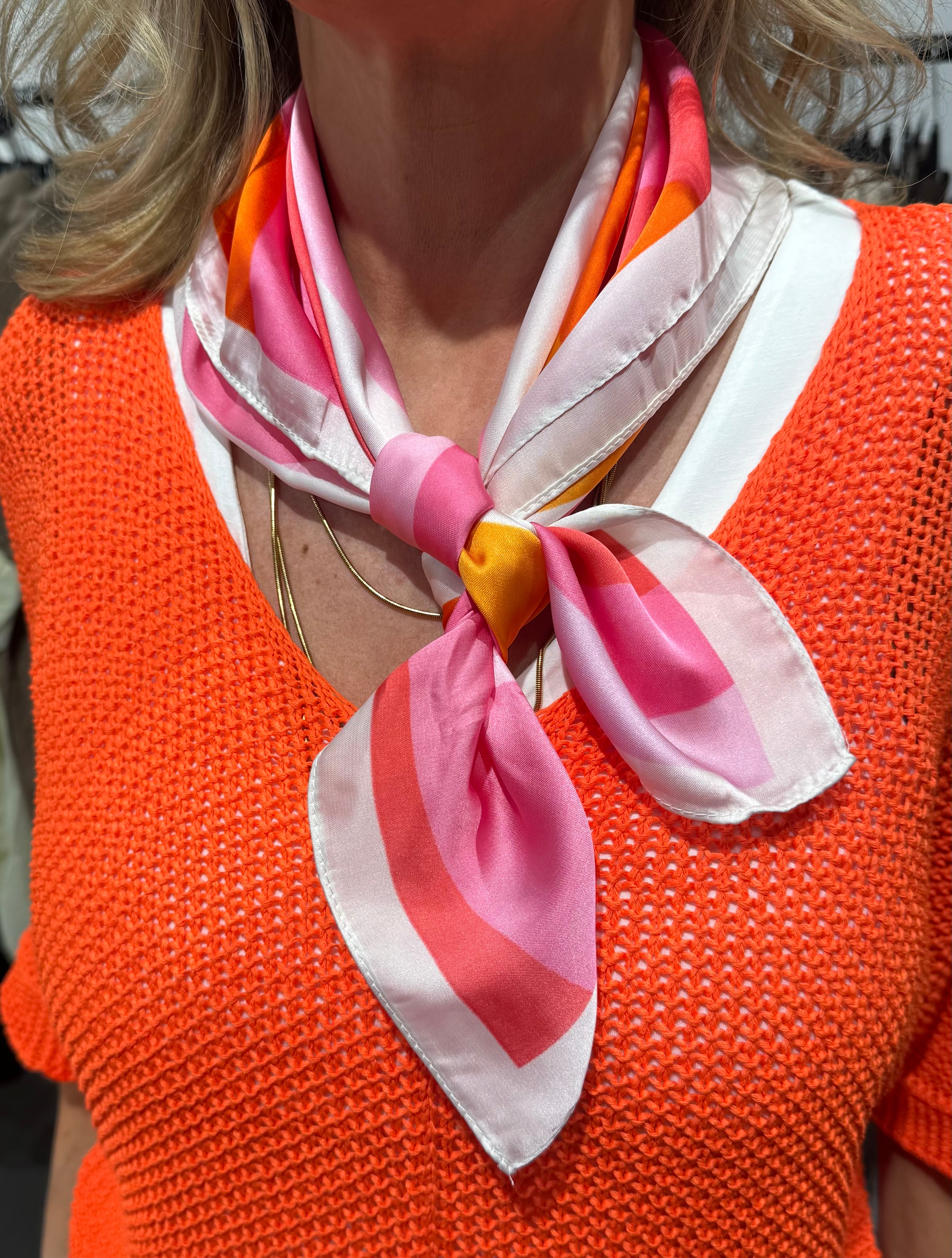 Scarf - rosa/orange