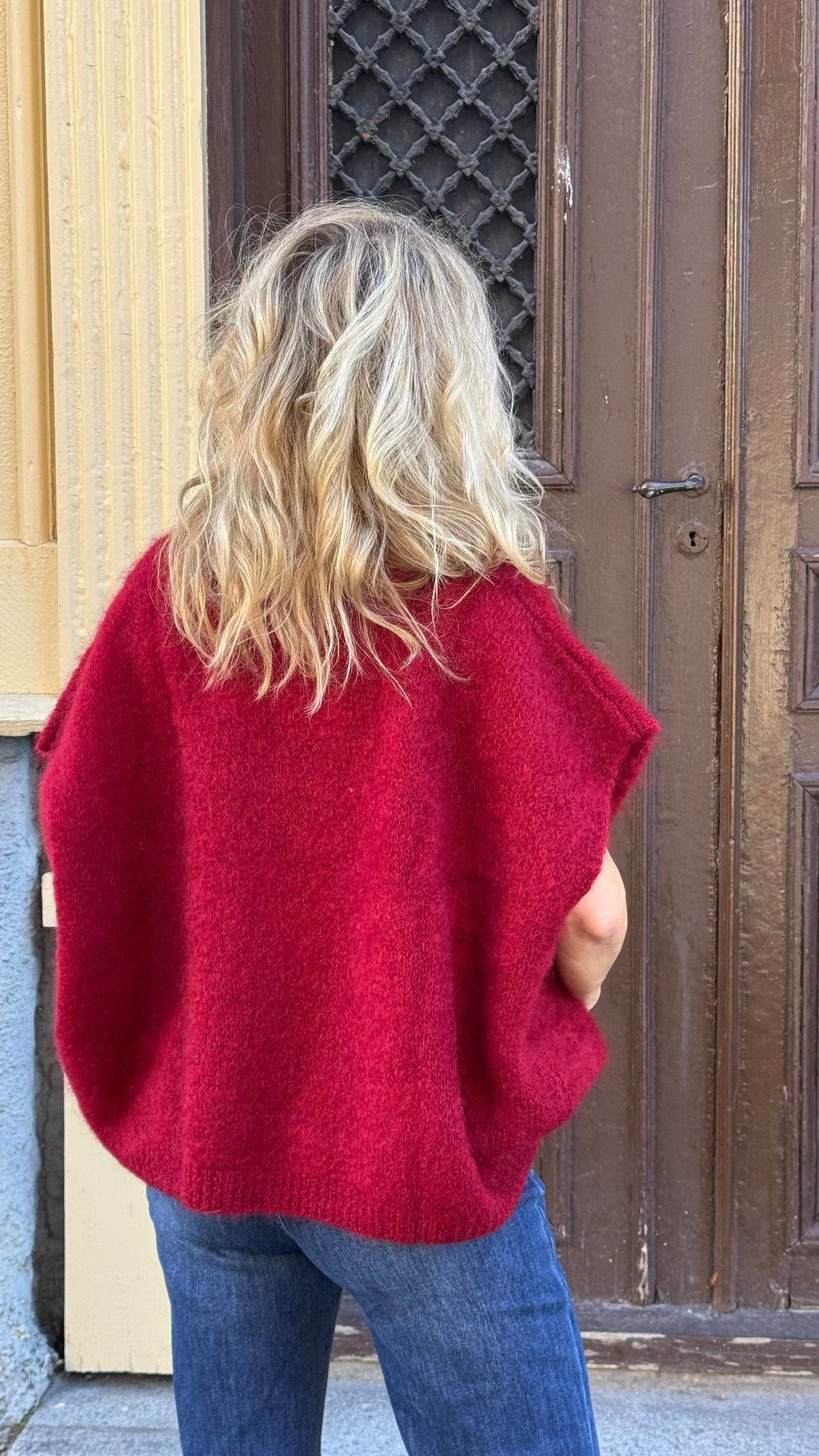 MOHAIR POLO - RUBY RED