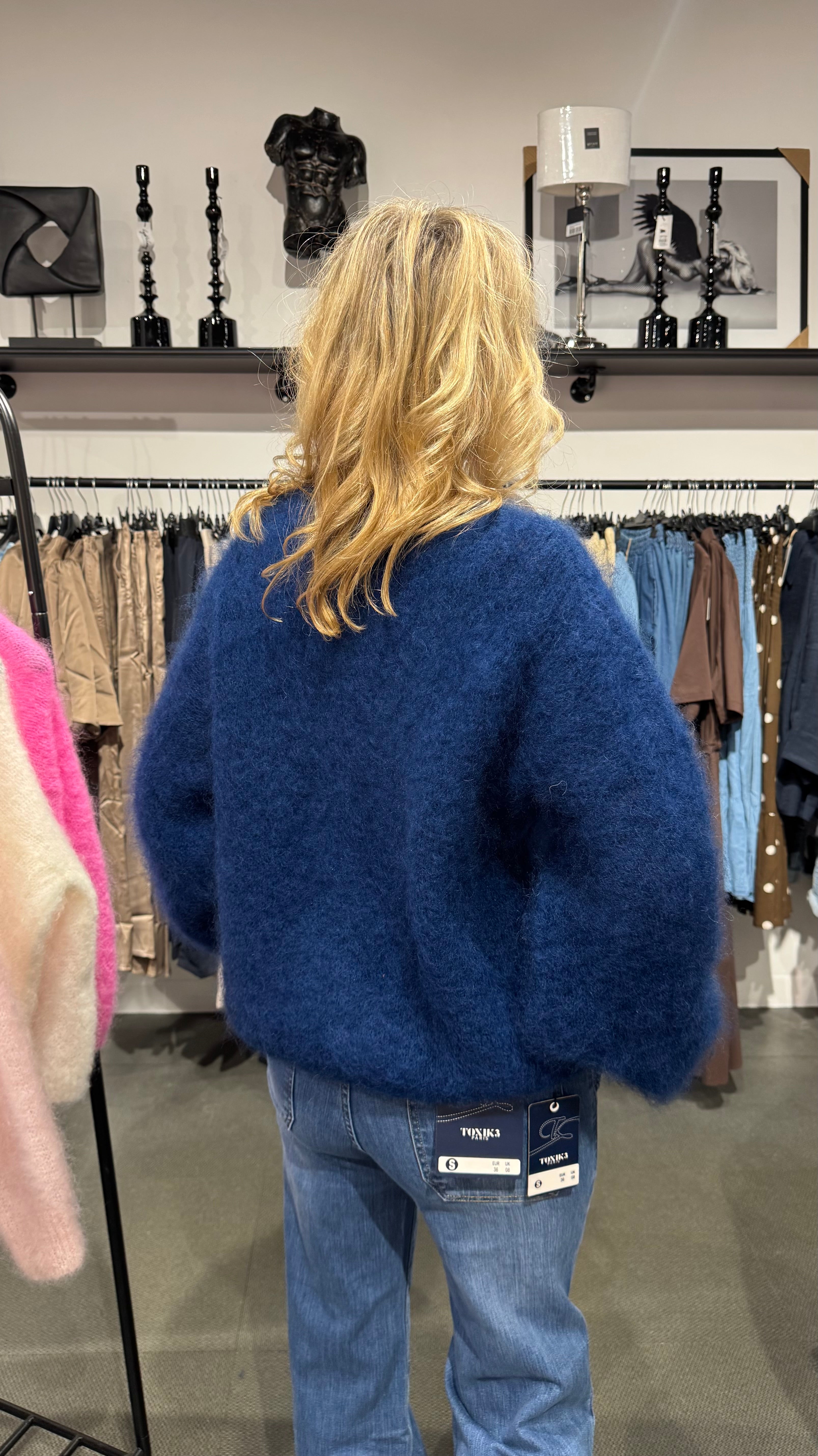 MOHAIR CARDIGAN- MOON BLUE
