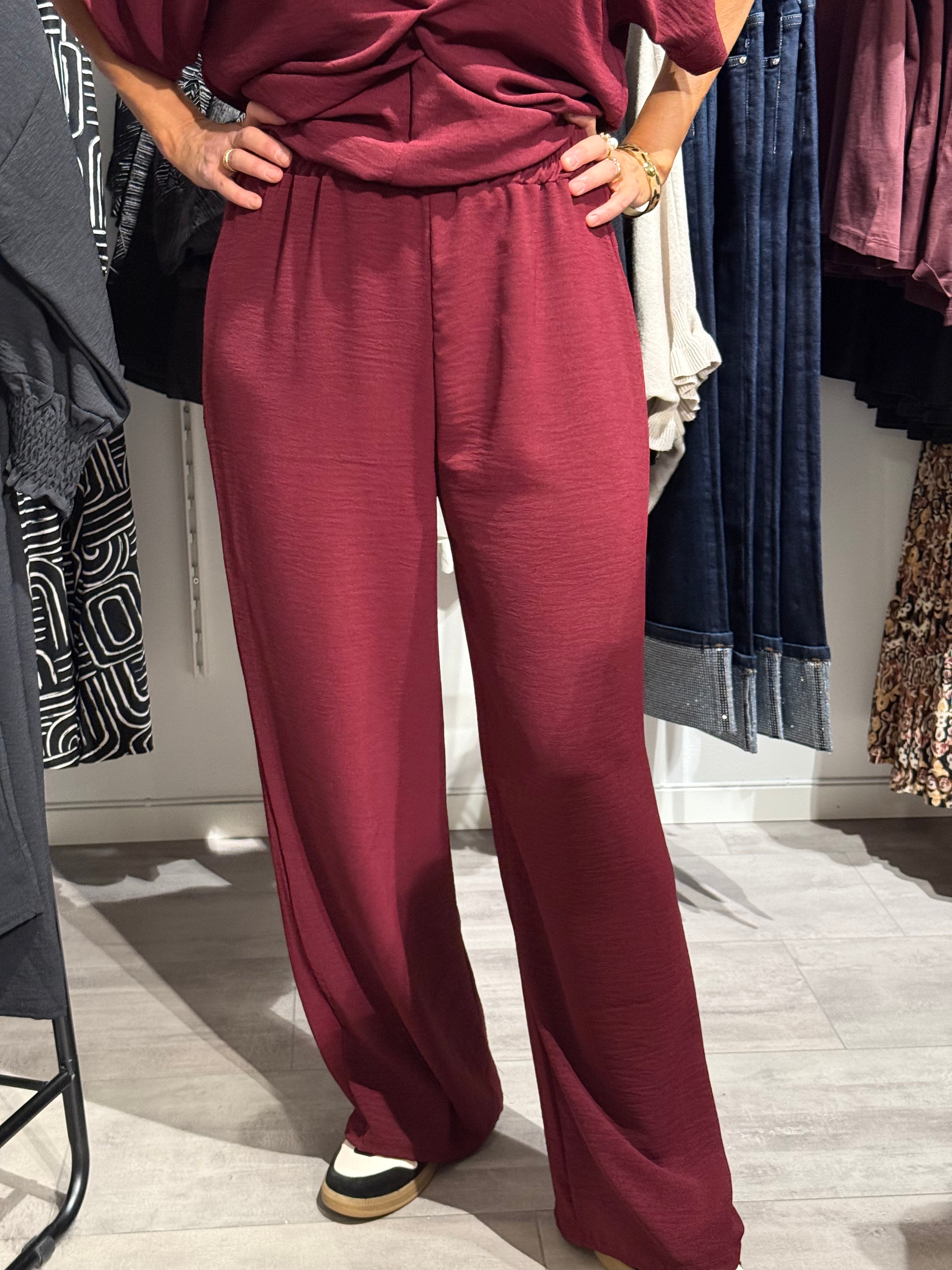 Alva wide pant wine