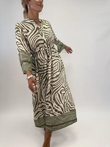 Klara maxi dress zebra army