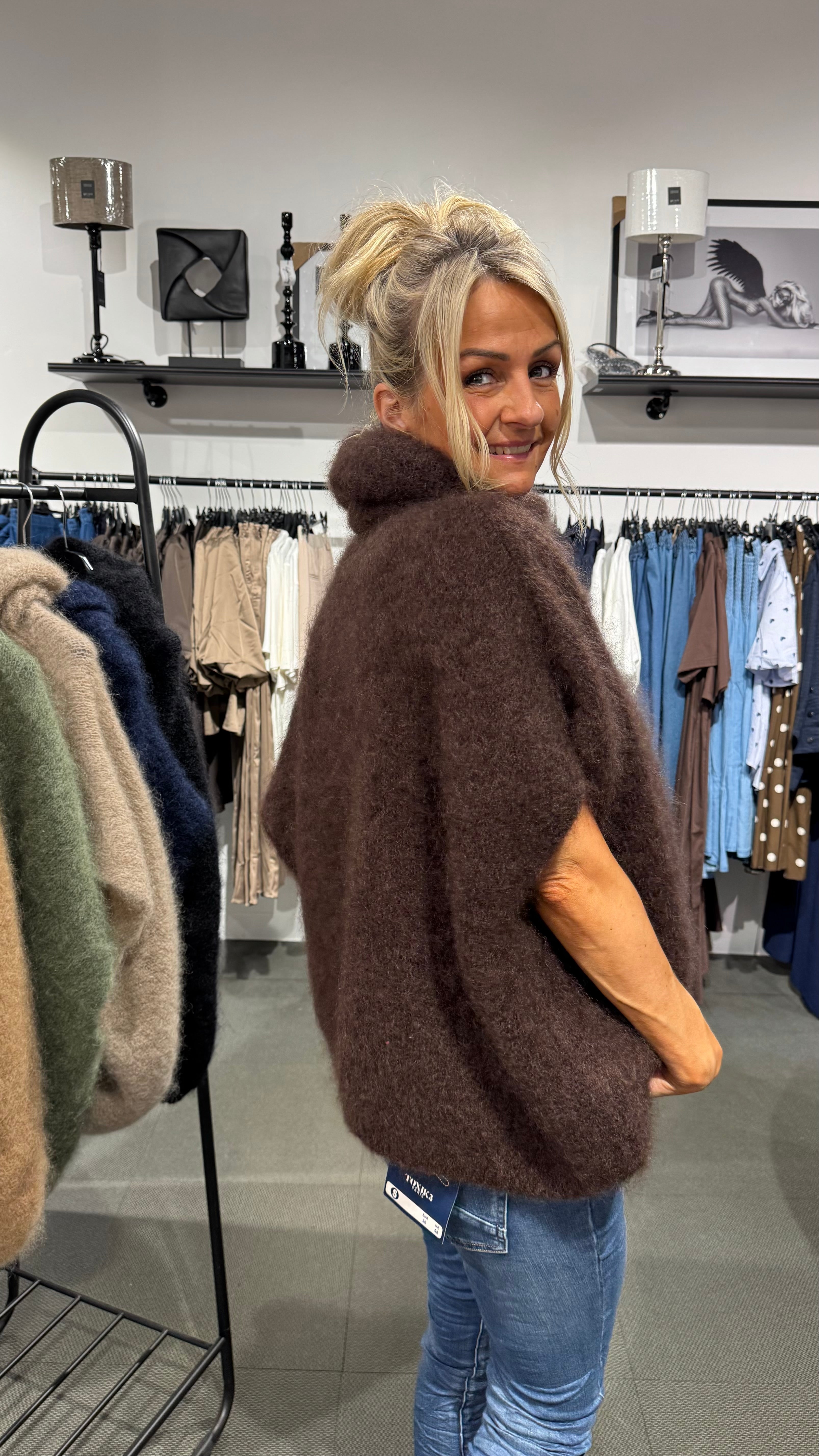 MOHAIR POLO - CHOCOLATE BROWN