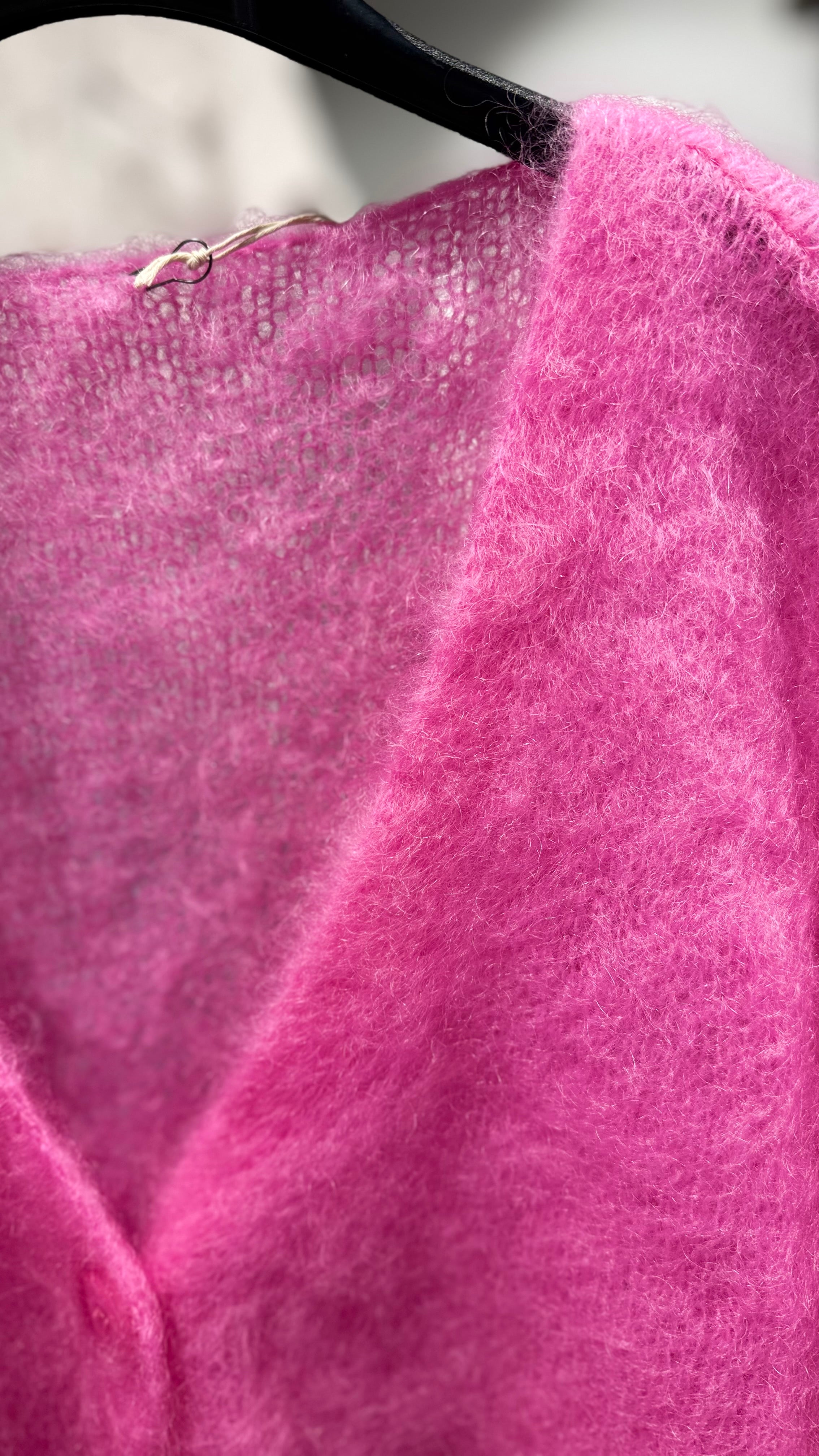 MOHAIR CARDIGAN - CERISE