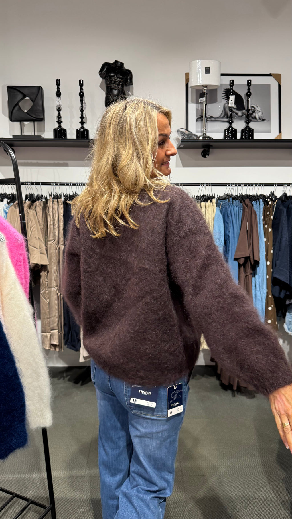 MOHAIR LONG SLEEVE  - BROWN