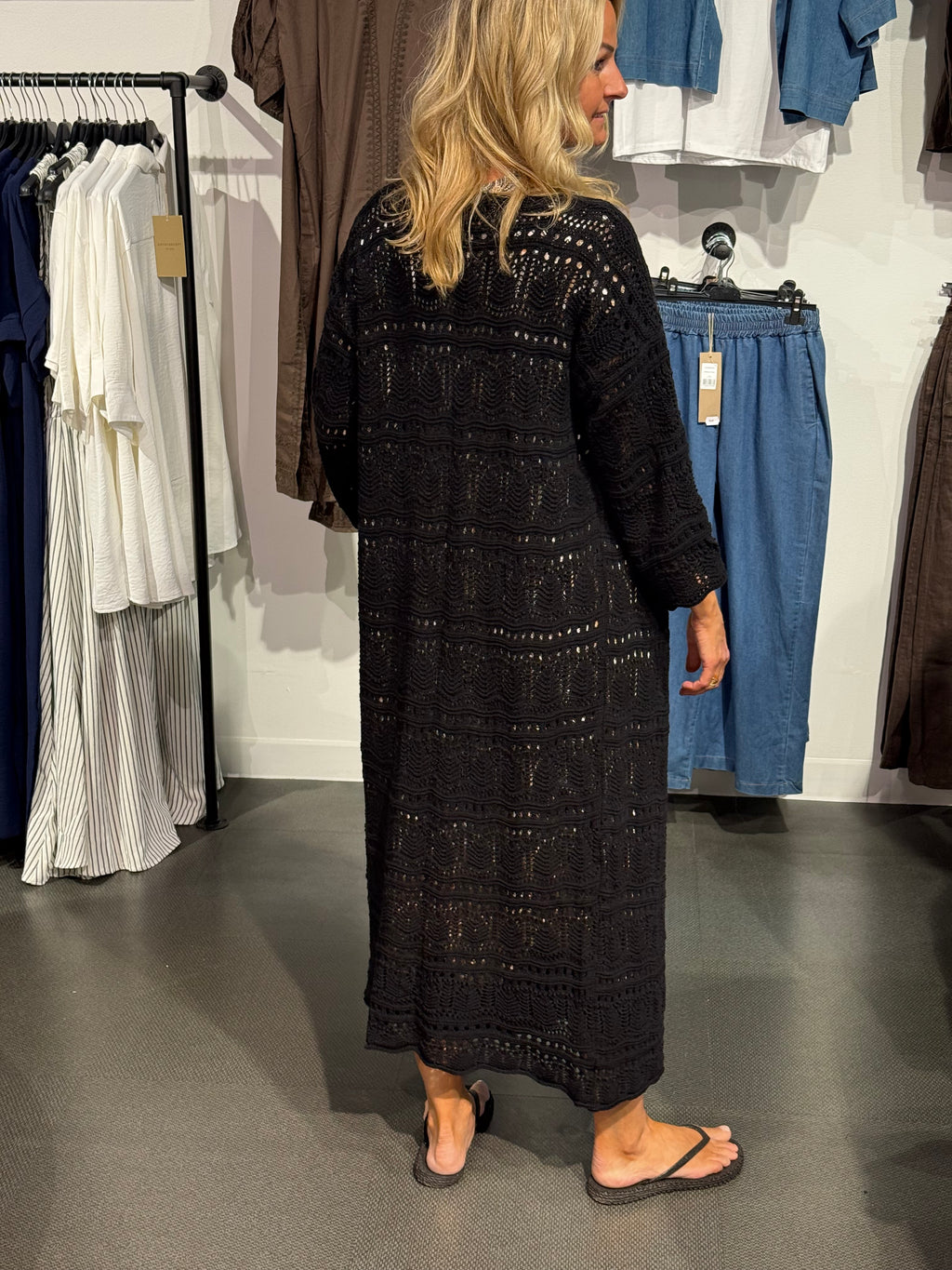 Virkad kaftan- svart