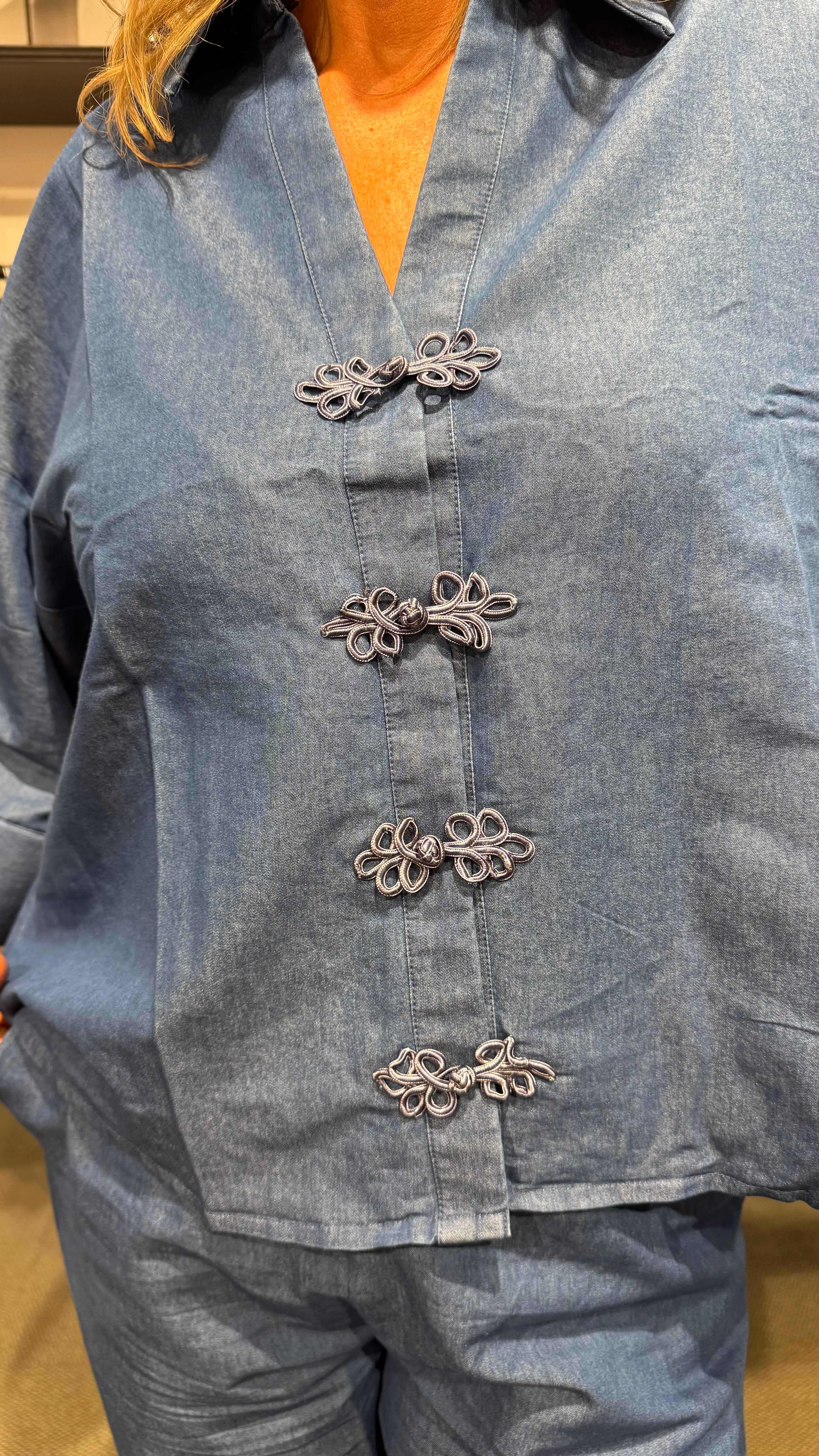 Augusta Charm blouse - denim