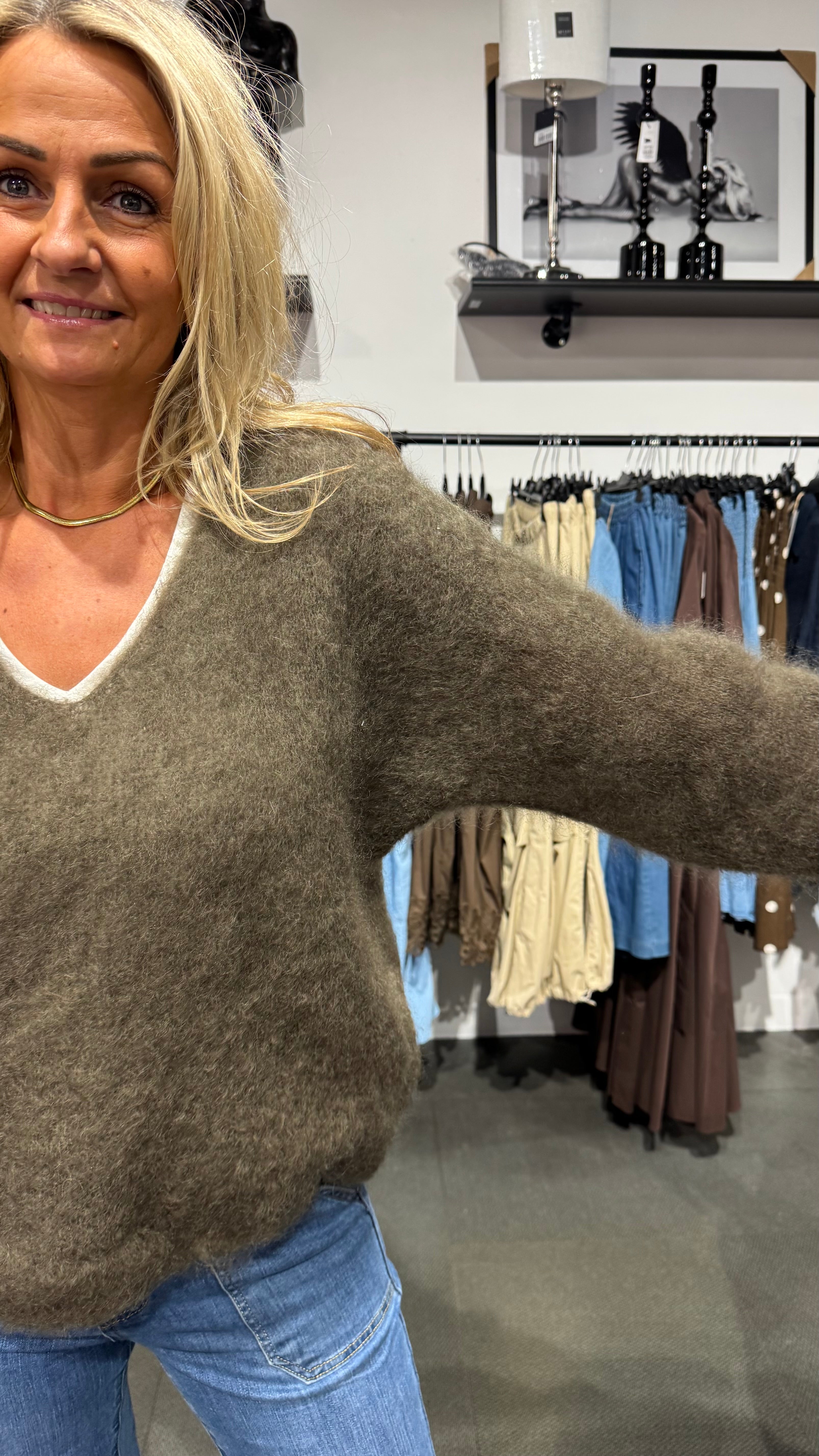 MOHAIR LONG SLEEVE - FOREST GREEN