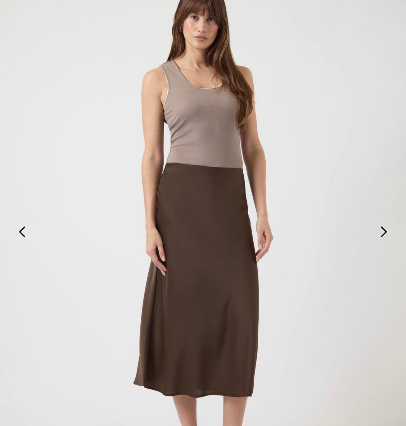 YASPELLA MIDIKJOL - Chocolate Brown