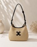 CC straw bag - black