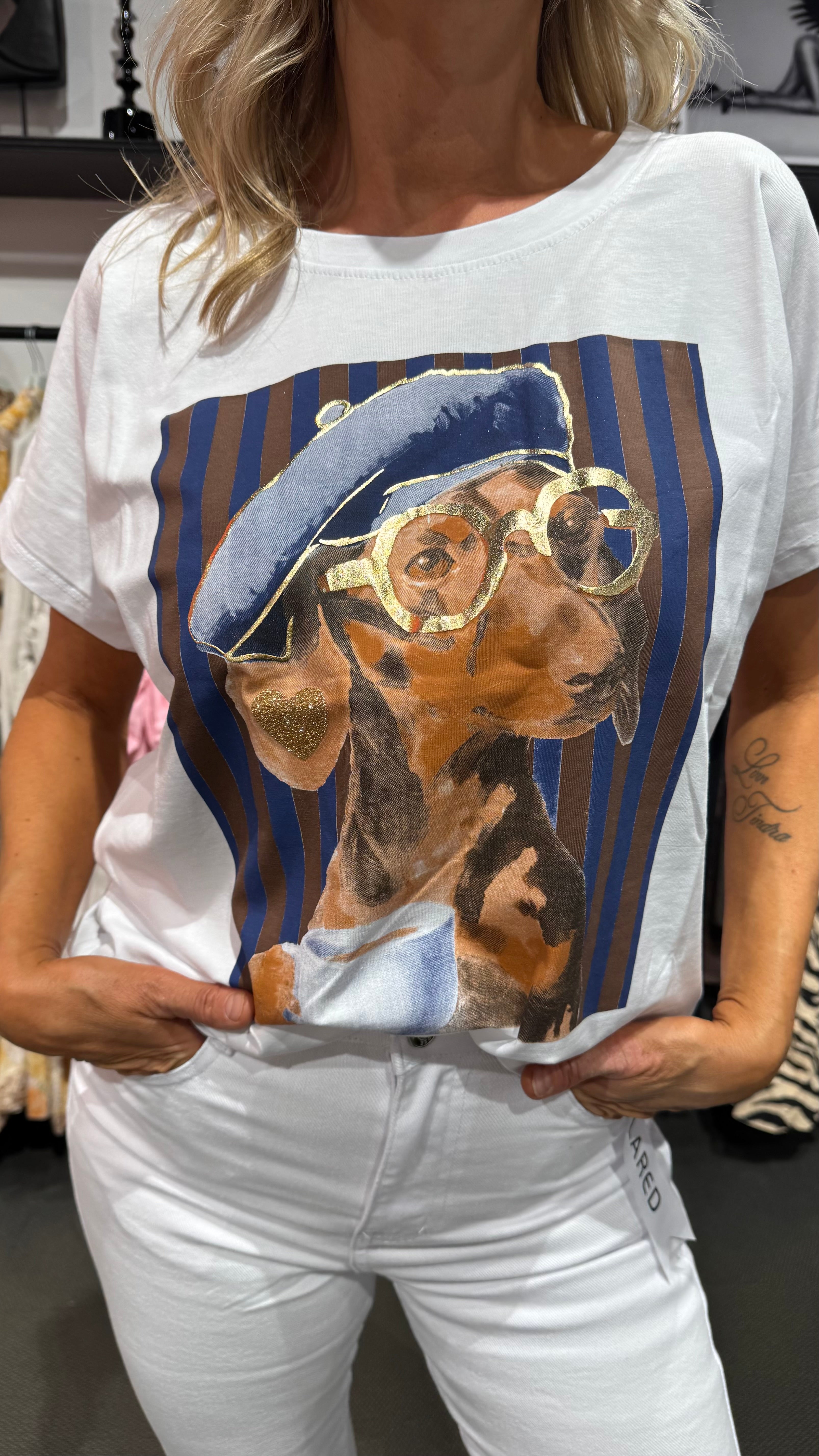 T-shirt dog - Navy