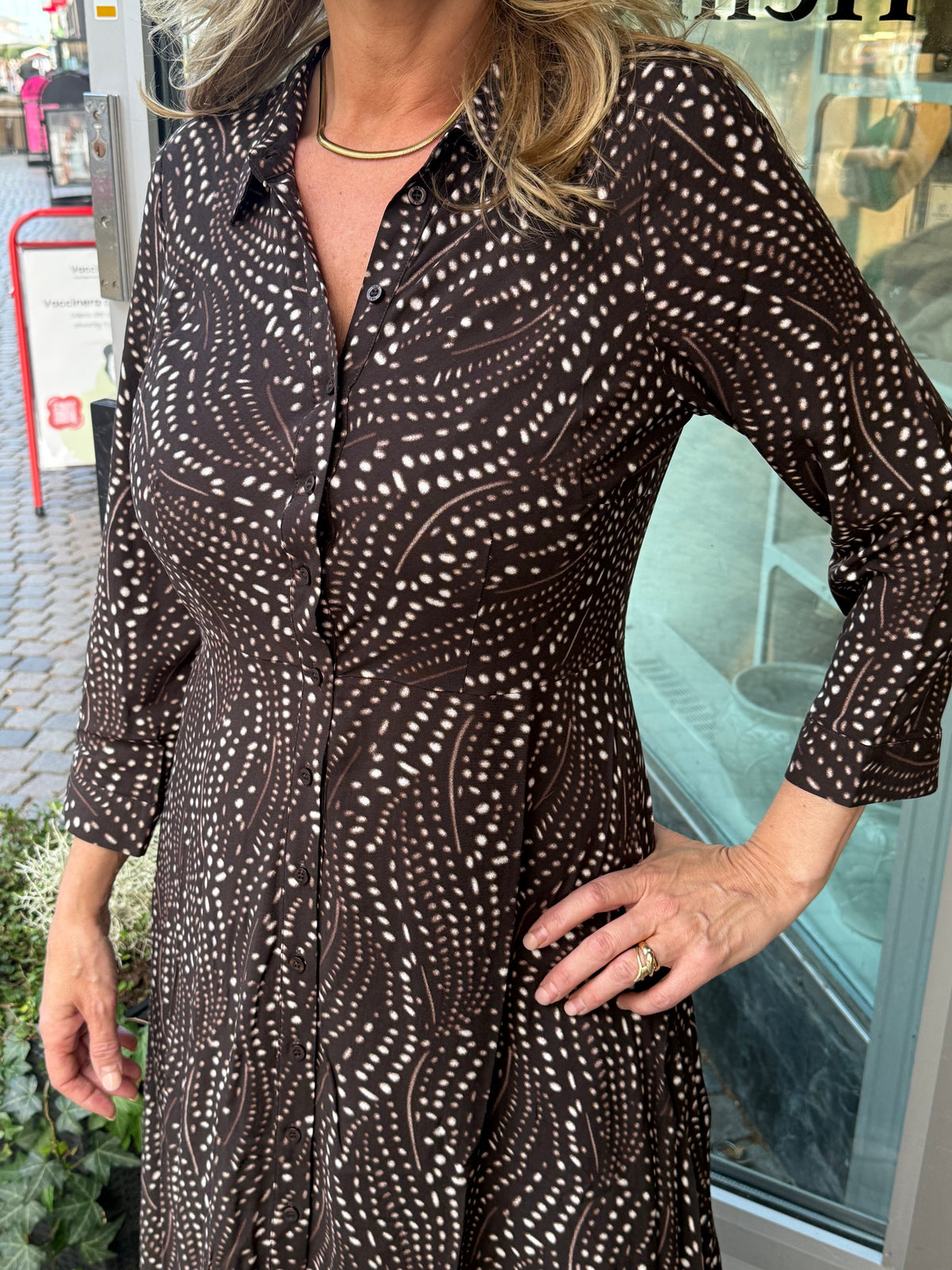 Savanna dress- brown print