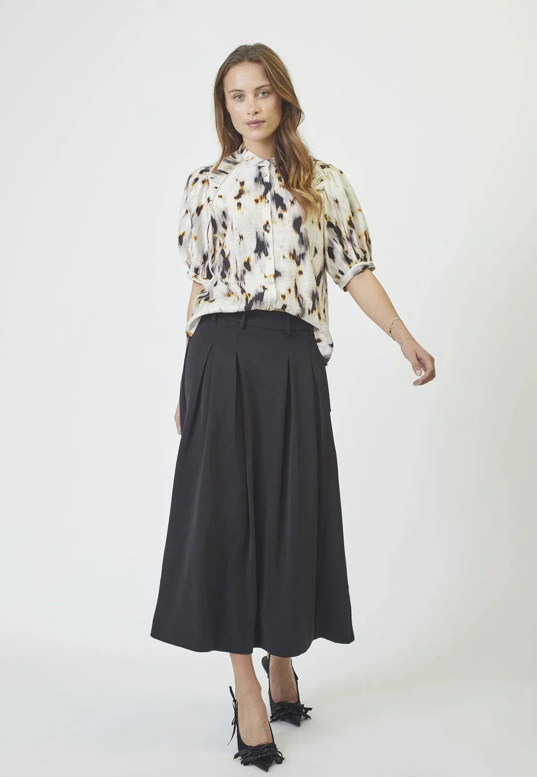 CCAnyacc Pleat Skirt - black