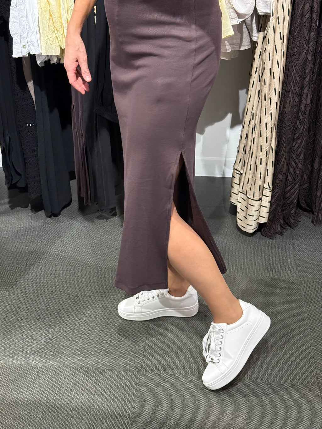 GrannyCC rib dress Brown
