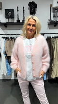 MOHAIR CARDIGAN - BABY PINK