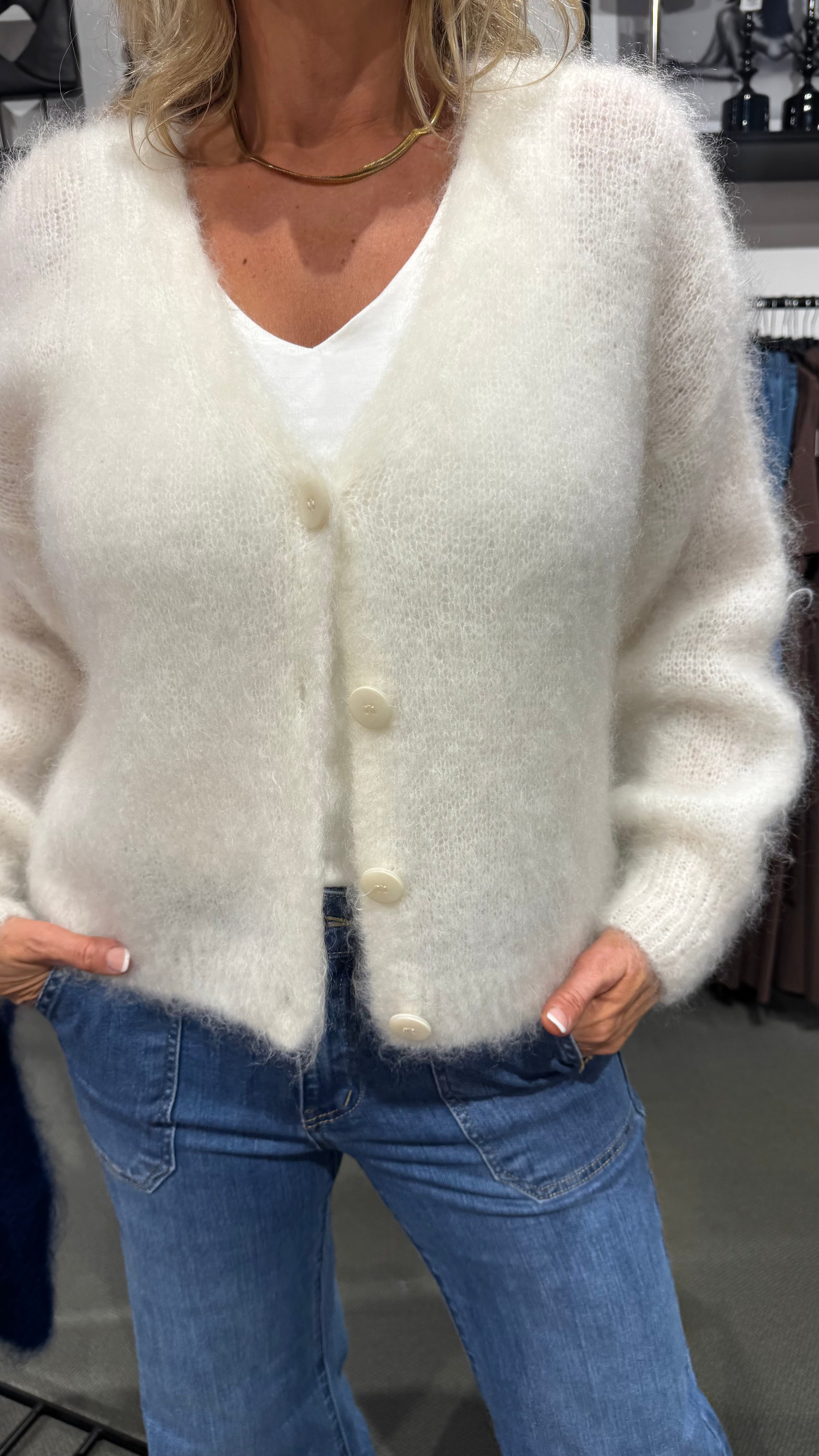 MOHAIR CARDIGAN - CREAM
