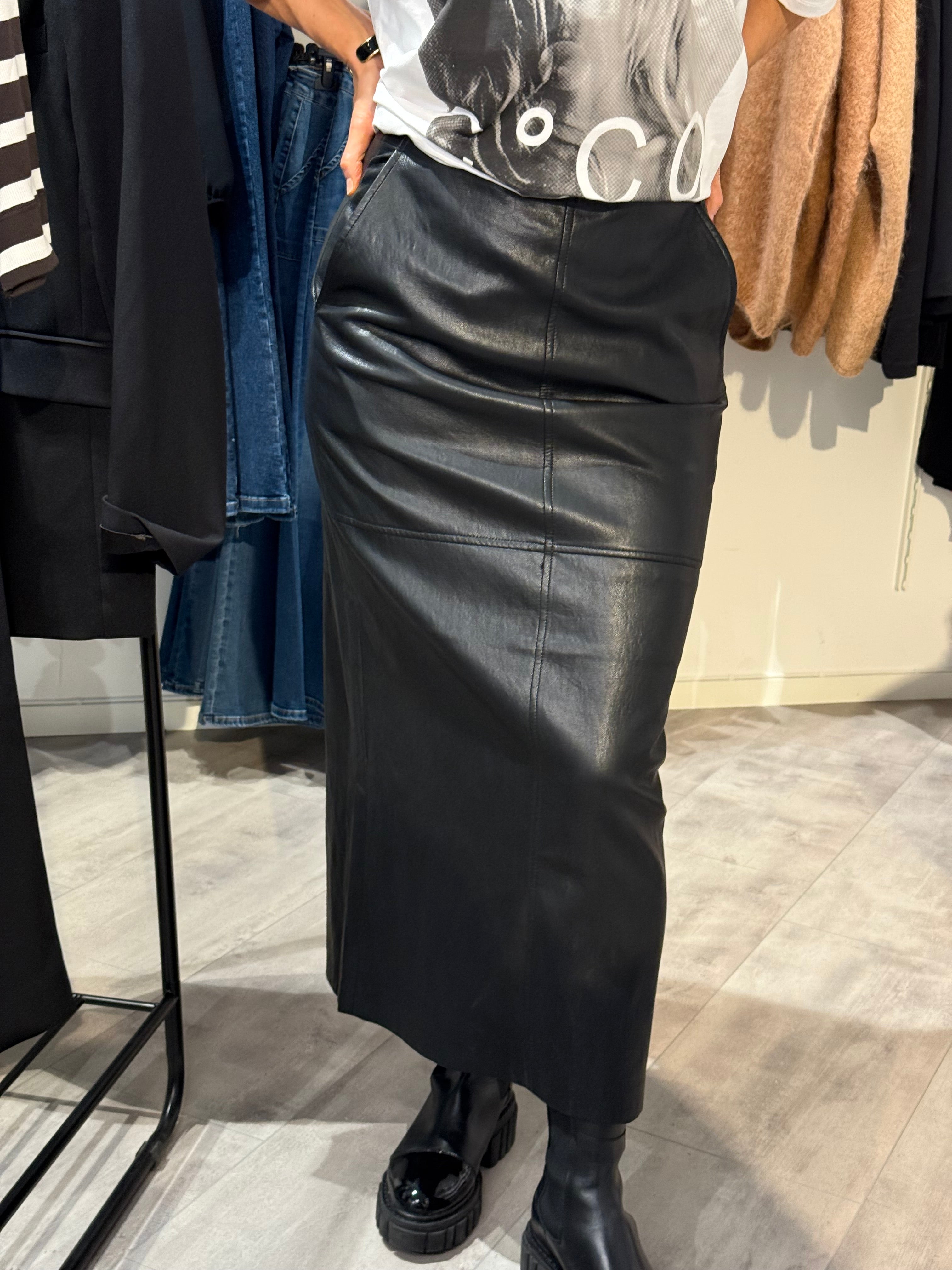 CC Gitt floor skirt - black
