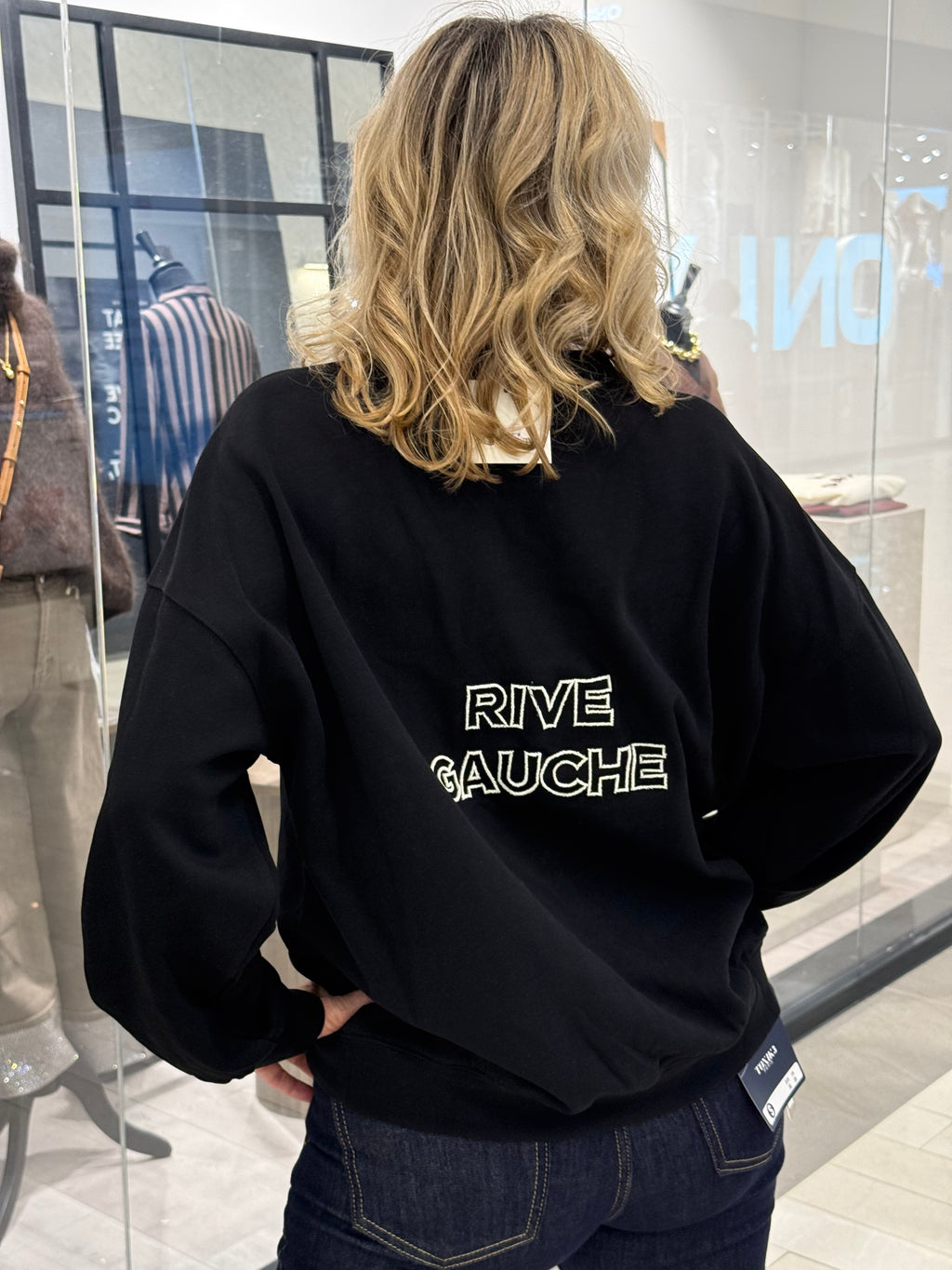 College tröja RIVE GAUCHE- svart